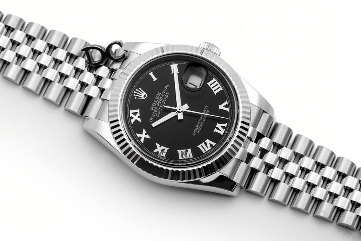 Rolex Datejust 36 116234 Black Dial with Roman Numeral Markers-fasswatch
