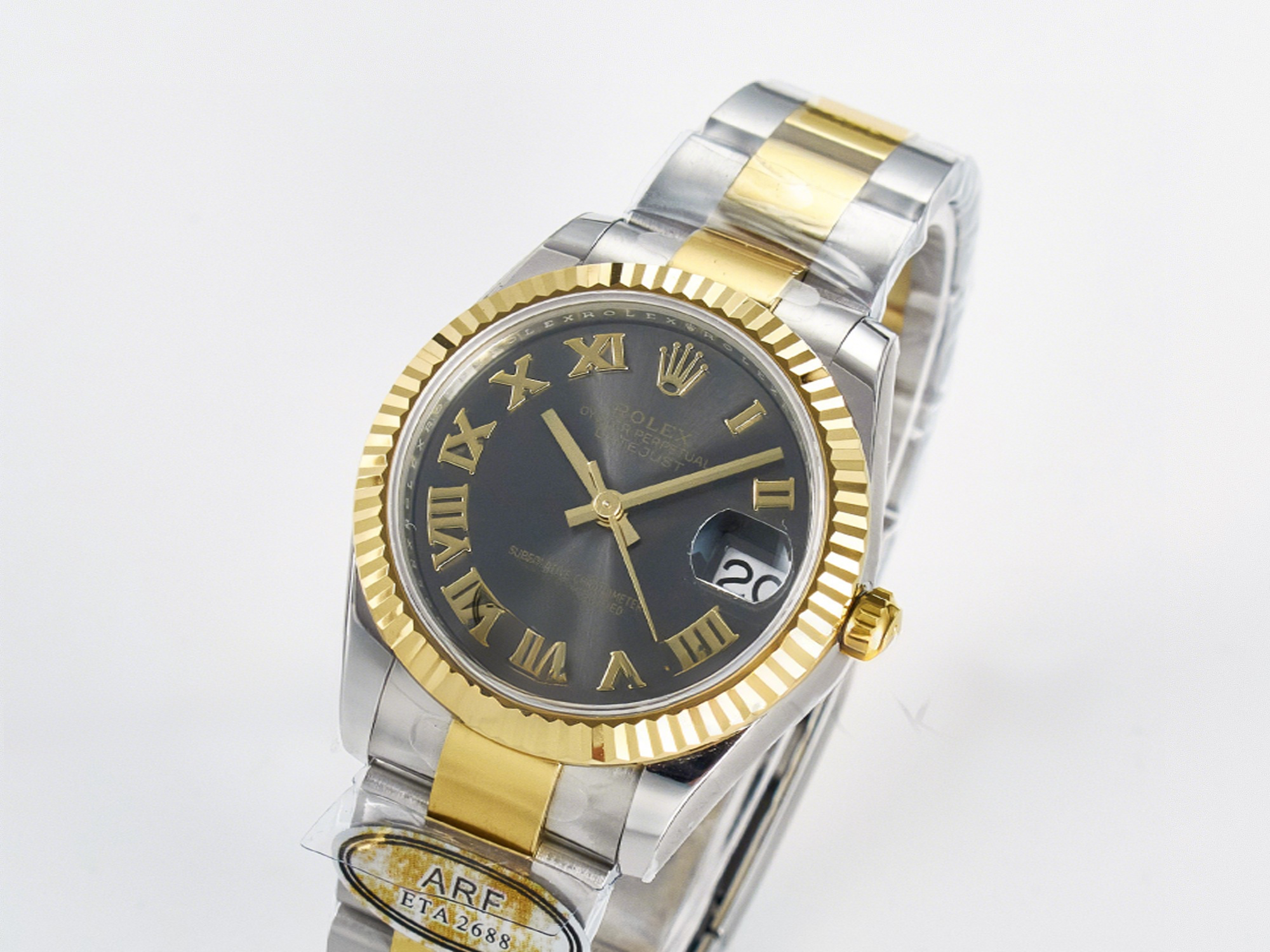 Rolex DateJust 31 278273 ARF 1:1 Best Edition 904L Steel Gray Roman Diamonds Dial on SS/YG Oyster Bracelet ETA 2688-fasswatch