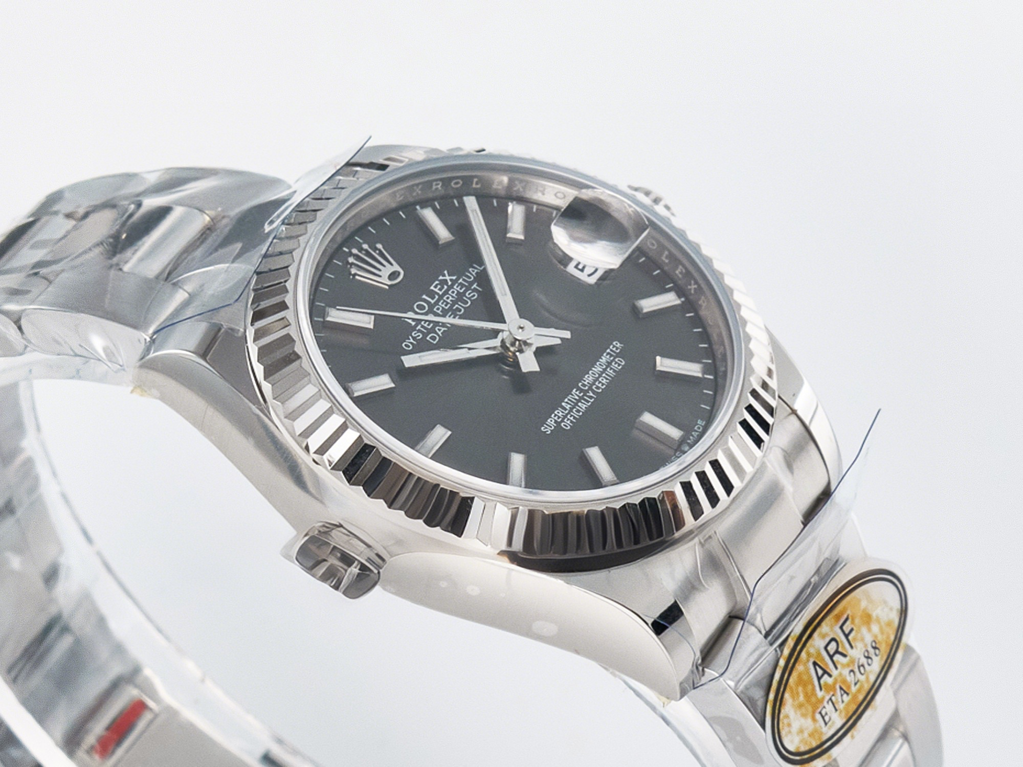 Rolex DateJust 31 278274 ARF 1:1 Best Edition 904L Steel Gray Dial Stick Marker on SS Oyster Bracelet ETA 2688-fasswatch
