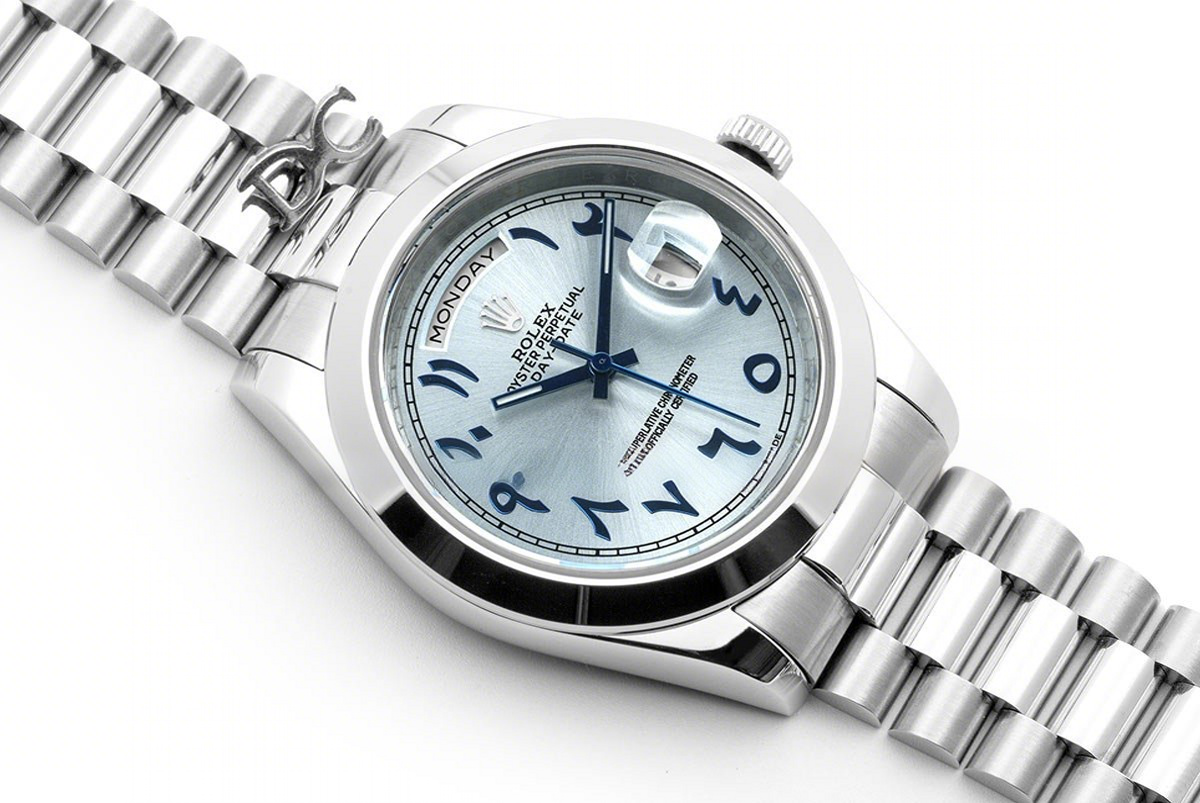 Rolex Day-Date 40 228206 Blue Dial in Steel with Arabic Markers-fasswatch