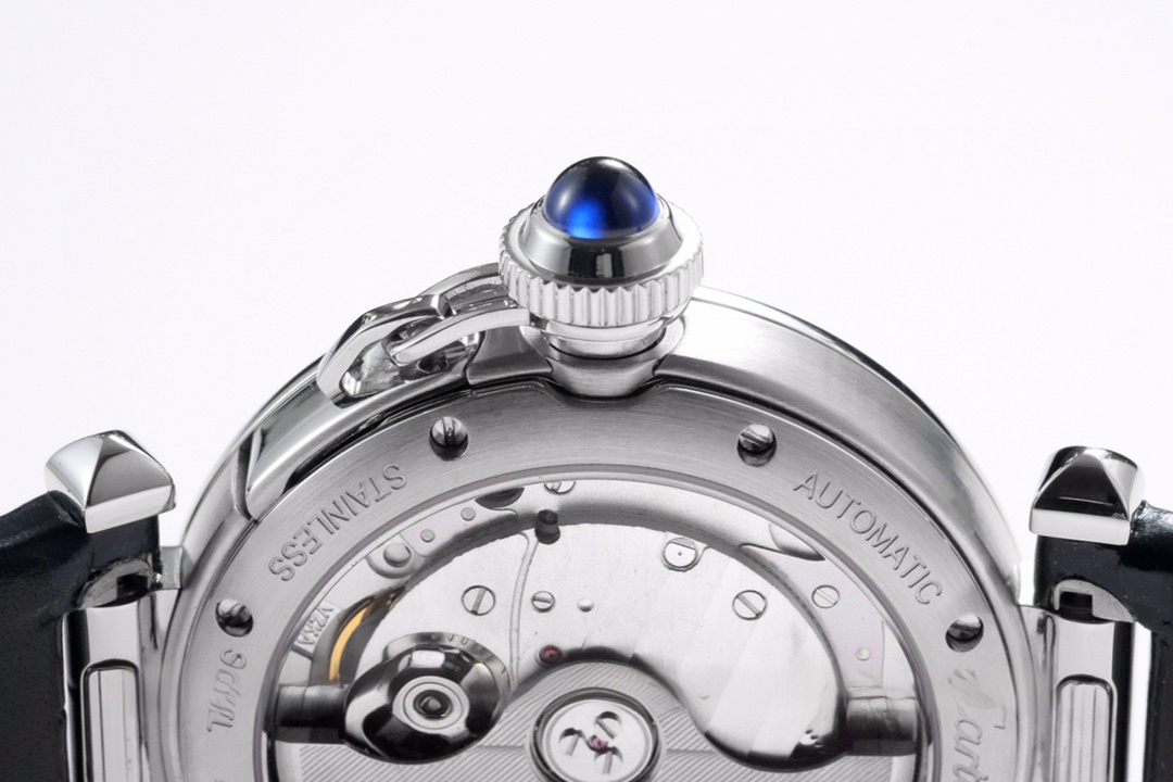 Cartier Pasha de Cartier 35mm in Blue Leather Strap-fasswatch