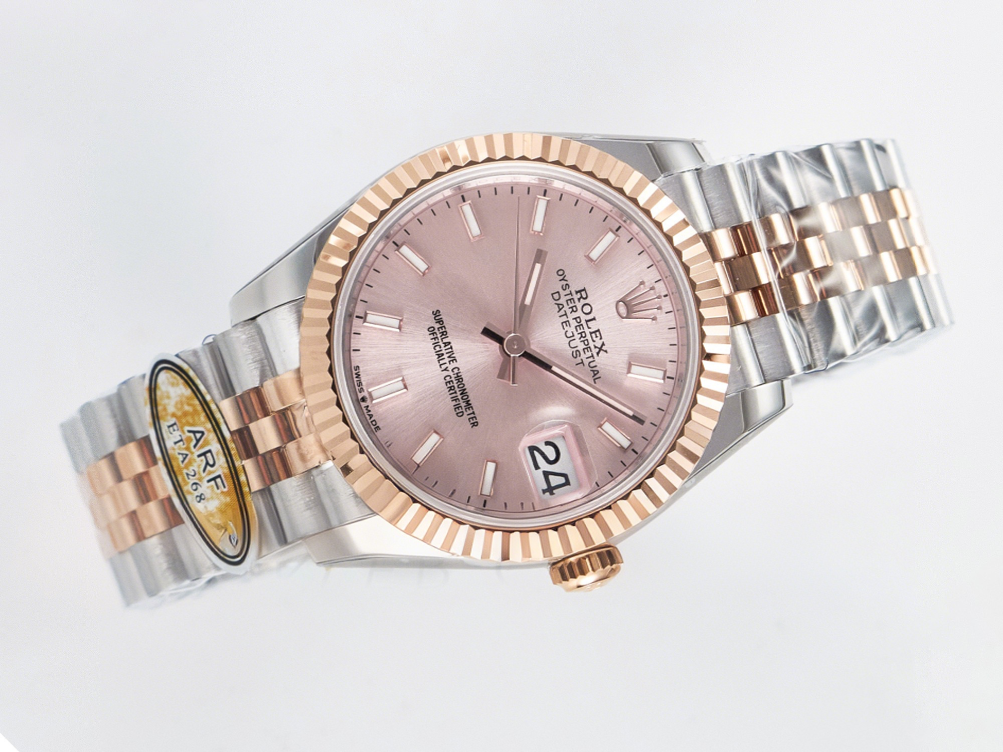 Rolex DateJust 31 278271 ARF 1:1 Best Edition 904L Steel RG Dial Stick Marker on SS/RG Jubilee Bracelet ETA 2688-fasswatch