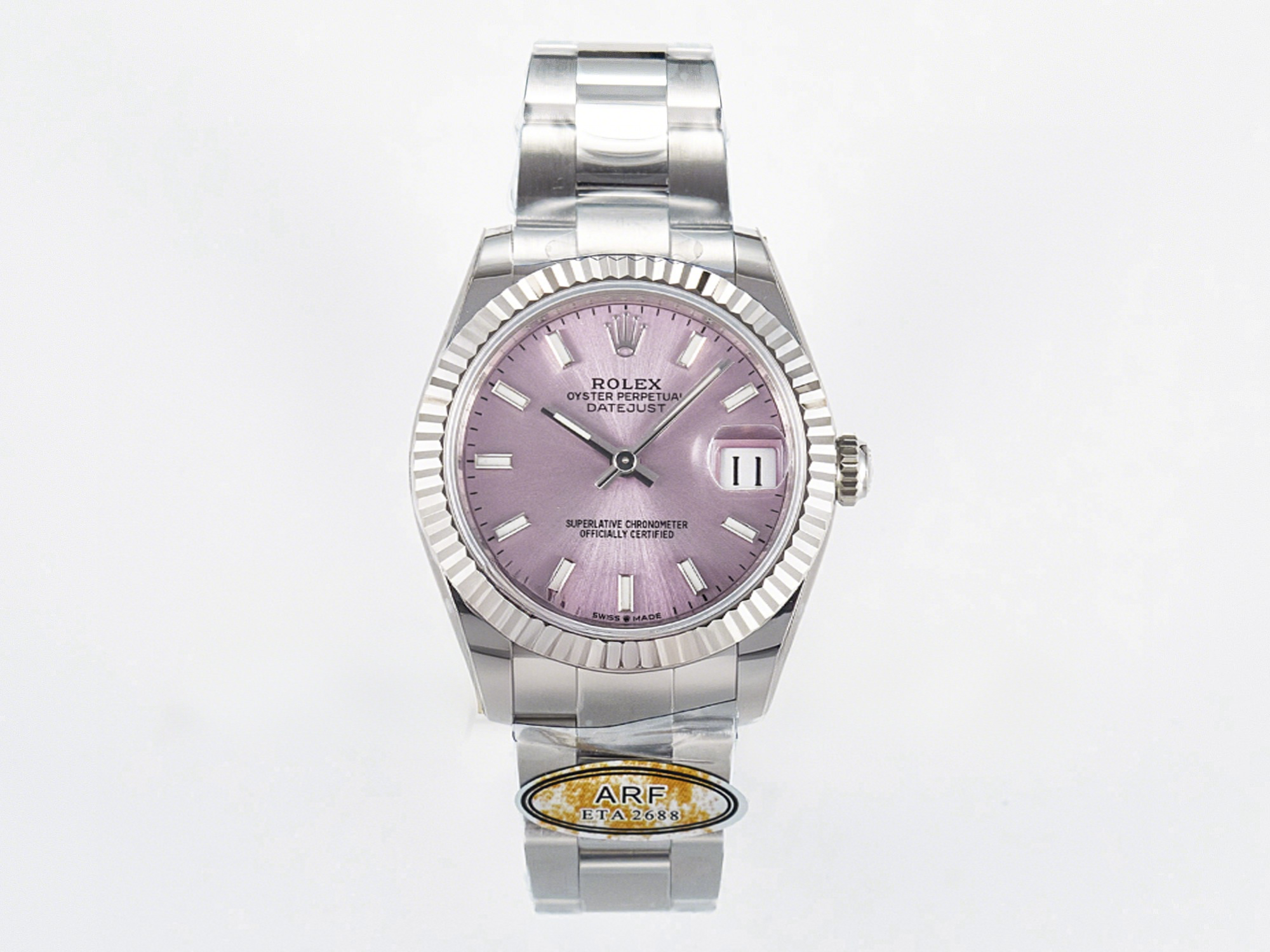 Rolex DateJust 31 278274 ARF 1:1 Best Edition 904L Steel Pink Dial Stick Marker on SS Oyster Bracelet ETA 2688-fasswatch