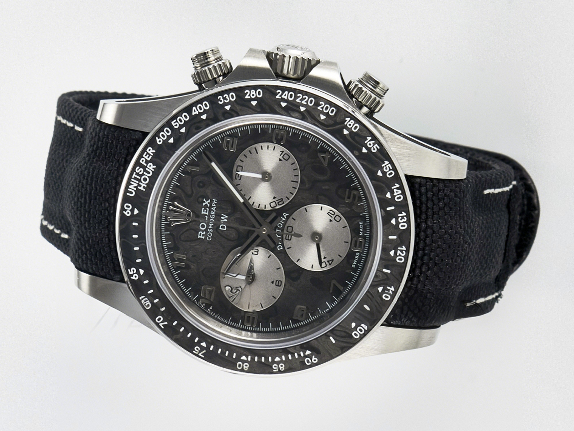 Rolex Daytona EXCEPTIONAL-1 DIWF Best Edition Gray Dial on Black Nylon Strap SH4130-fasswatch
