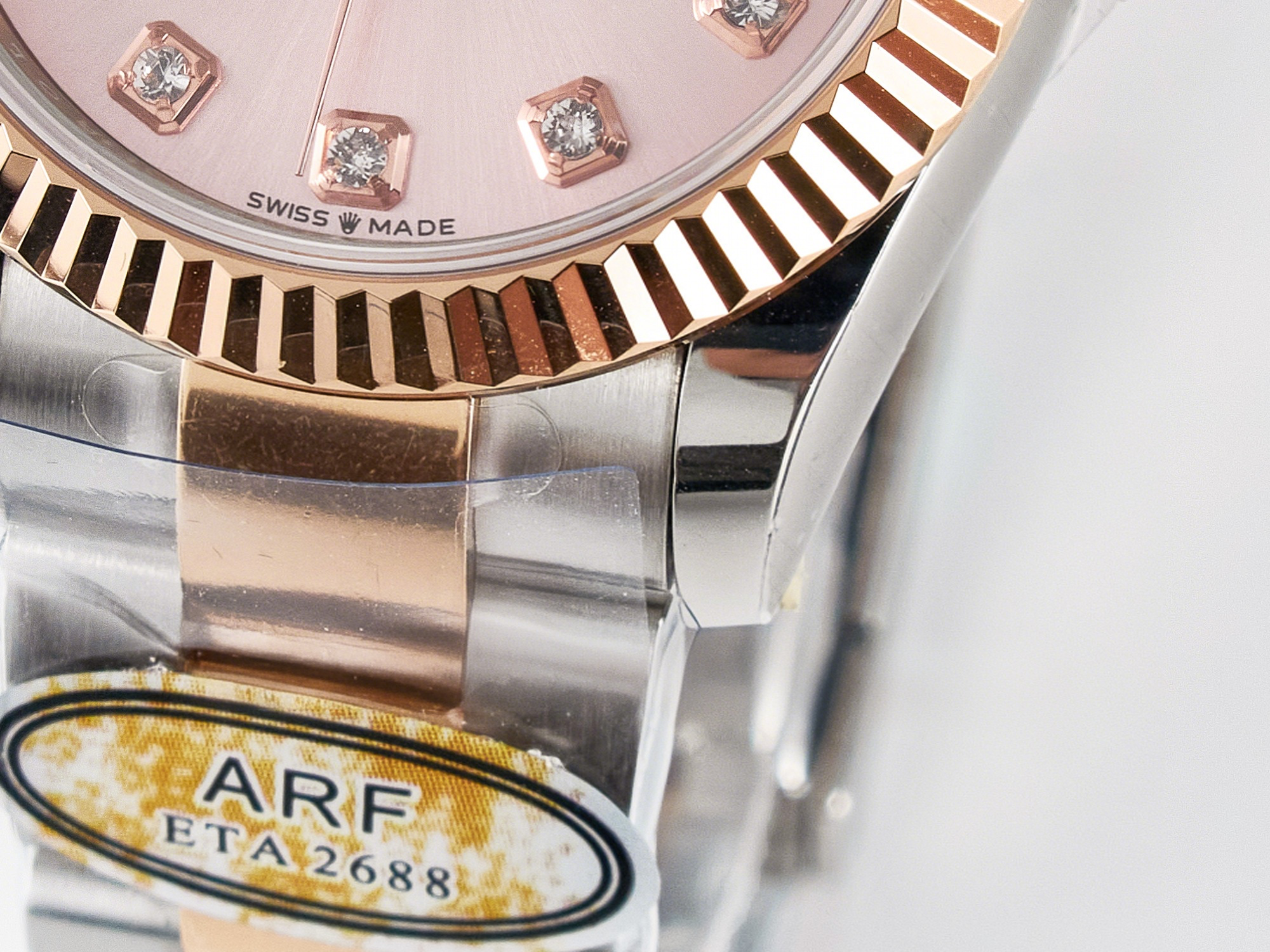 Rolex DateJust 31 278271 ARF 1:1 Best Edition 904L Steel RG Diamonds Dial on SS/RG Oyster Bracelet ETA 2688-fasswatch