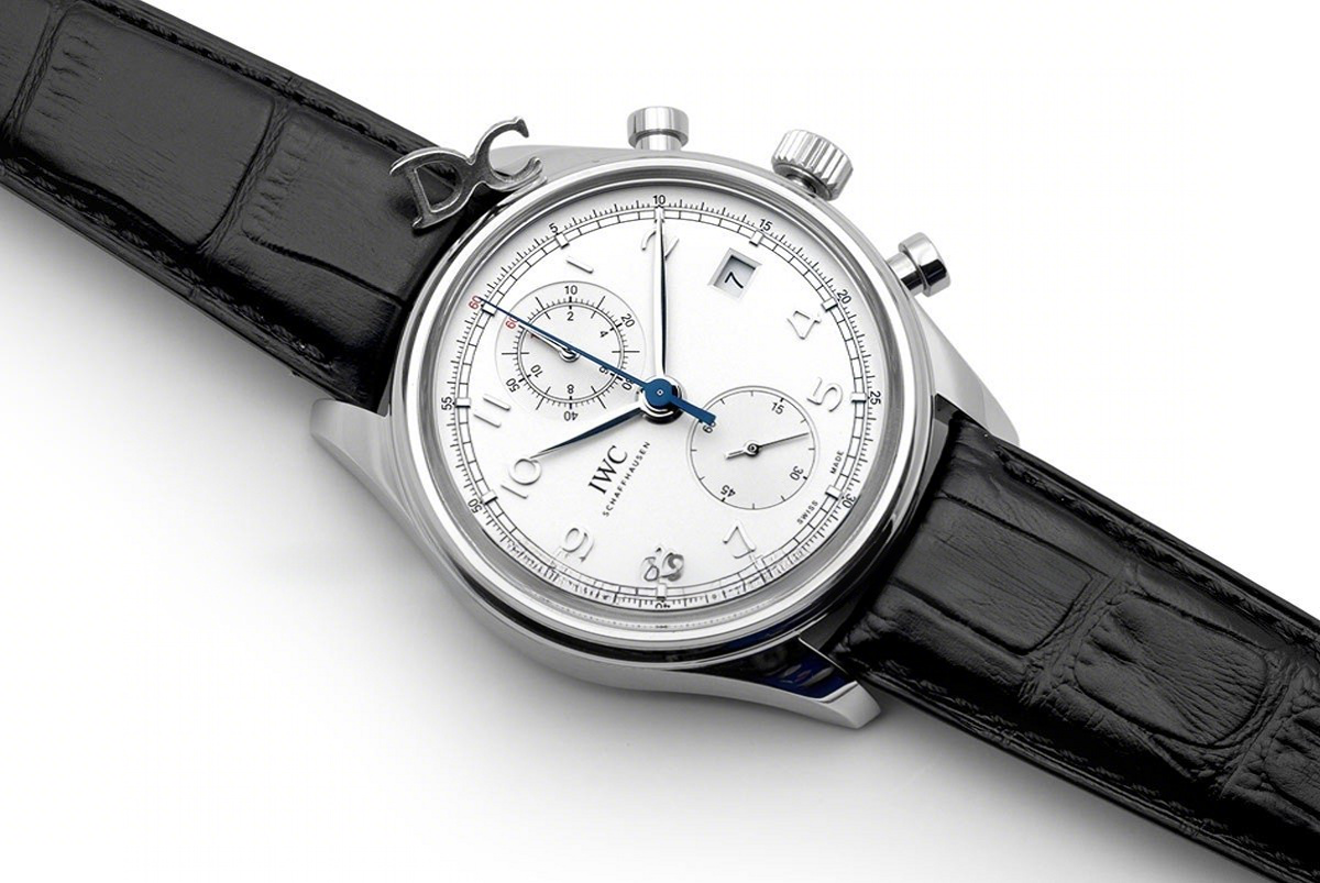 IWC Portuguese Chronograph Series Classic IW390403 White Dial in Steel-fasswatch