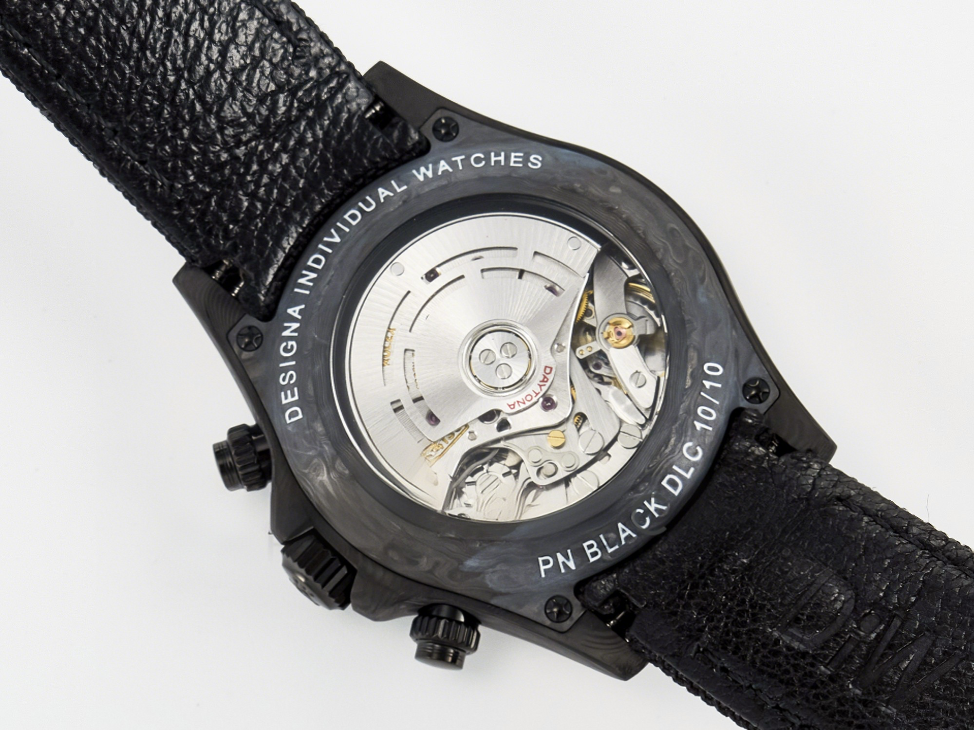 Rolex Daytona DIW Black Carbon DIWF 1:1 Best Edition Black/White Dial on Black Nylon Strap SH4130-fasswatch