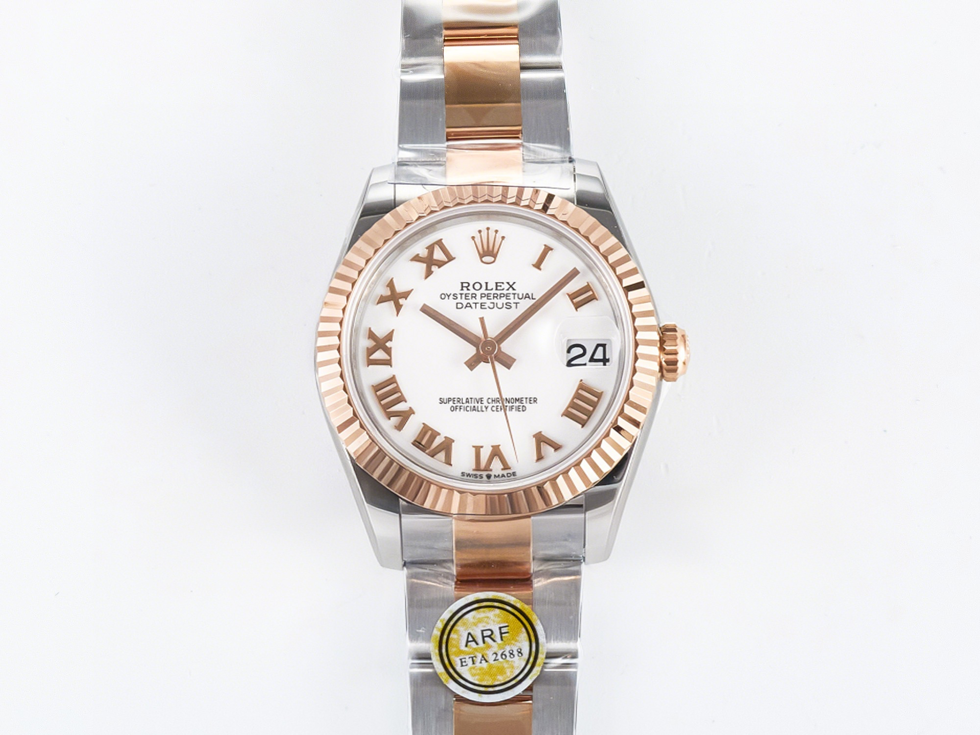 Rolex DateJust 31 278271 ARF 1:1 Best Edition 904L Steel White Roman Dial on SS/RG Oyster Bracelet ETA 2688-fasswatch