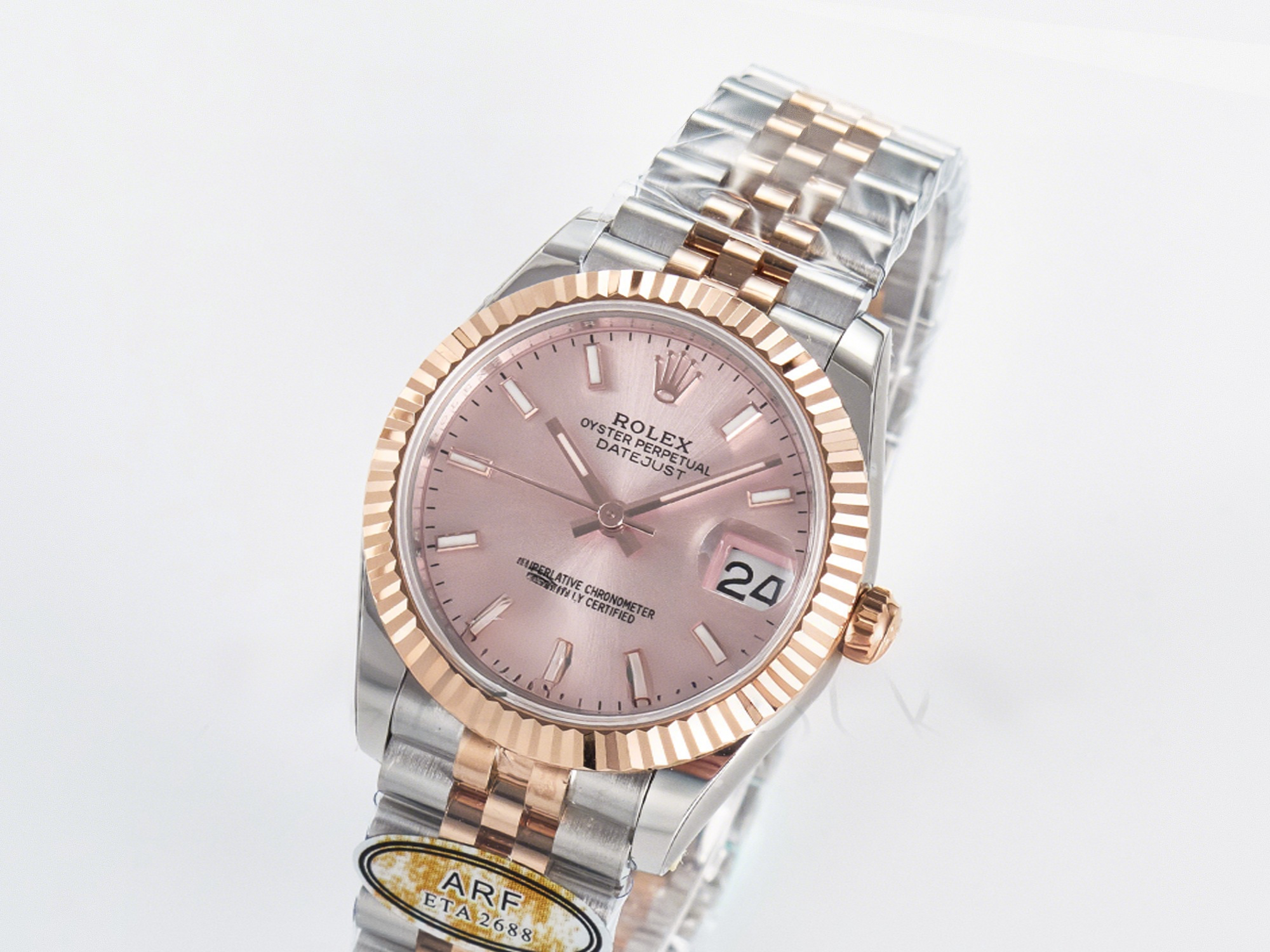 Rolex DateJust 31 278271 ARF 1:1 Best Edition 904L Steel RG Dial Stick Marker on SS/RG Jubilee Bracelet ETA 2688-fasswatch
