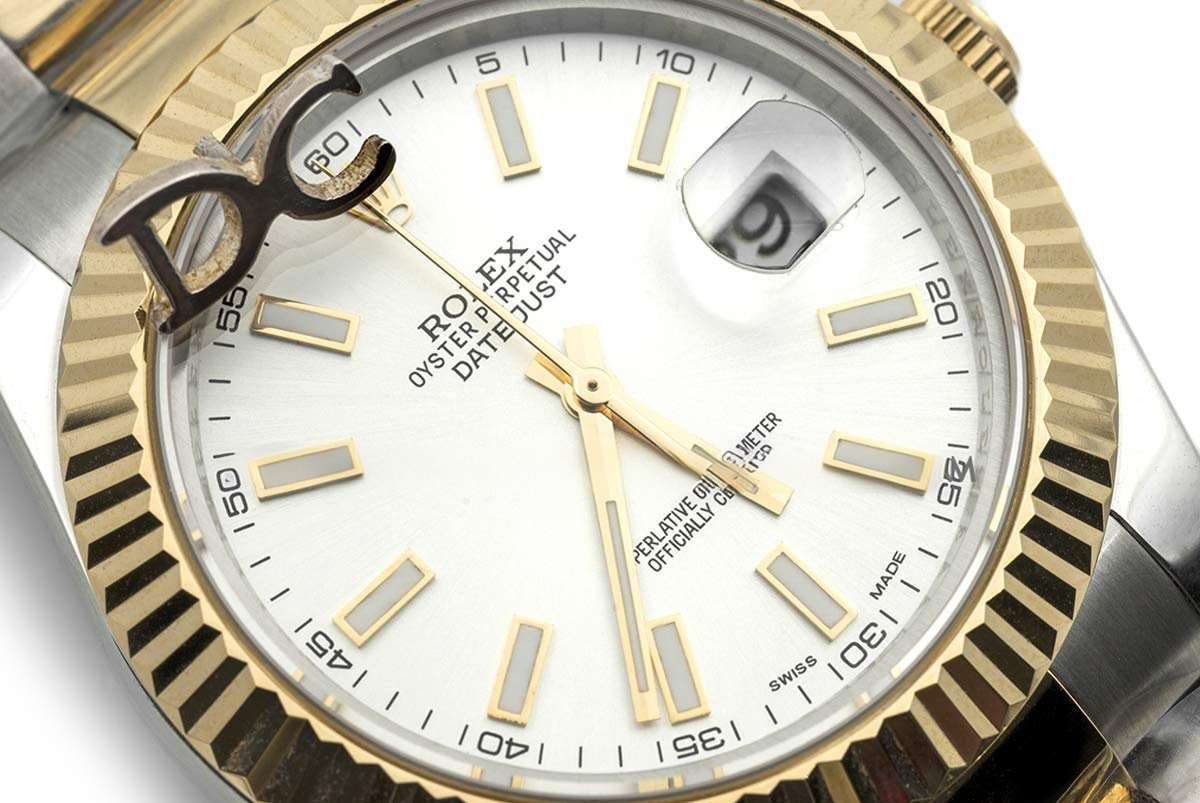 Rolex Datejust II 126303 White Dial in Yellow Gold/Steel with Sticker Markers on Oyster Bracelet-fasswatch