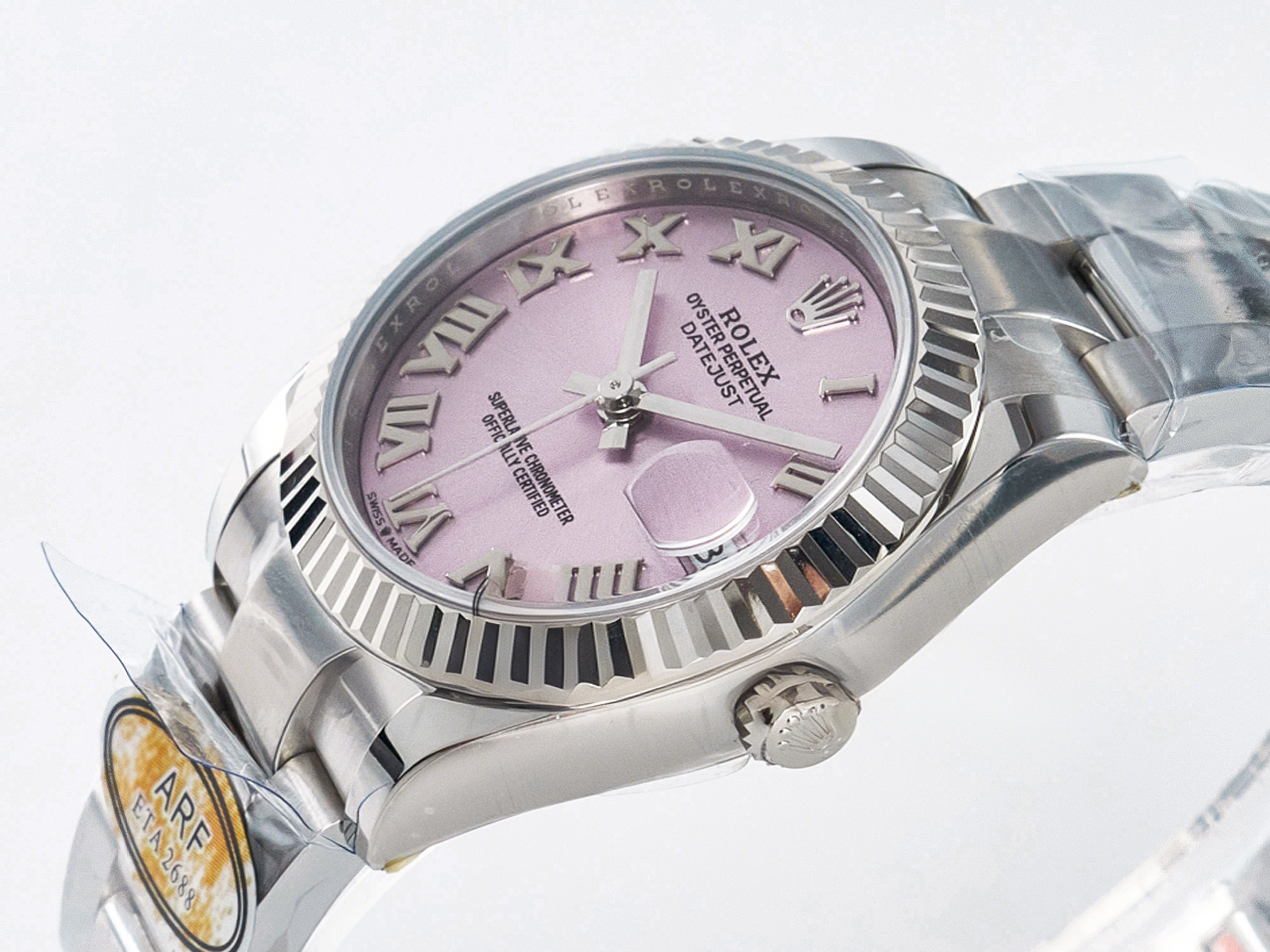 Rolex DateJust 31 278274 ARF 1:1 Best Edition 904L Steel Pink Roman Dial on SS Oyster Bracelet ETA 2688-fasswatch