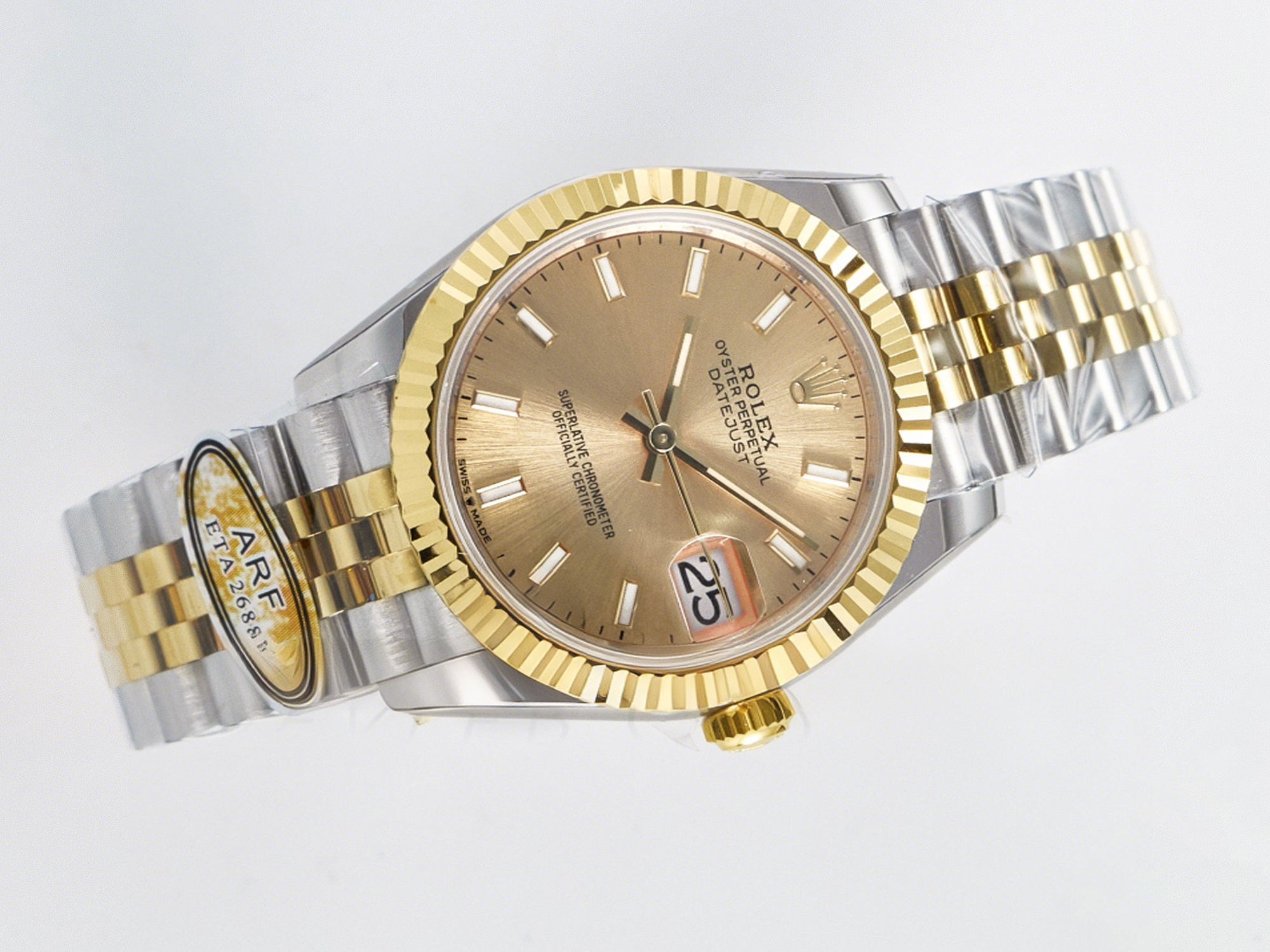 Rolex DateJust 31 278273 ARF 1:1 Best Edition 904L Steel YG Dial Stick Marker on SS/YG Jubilee Bracelet ETA 2688-fasswatch