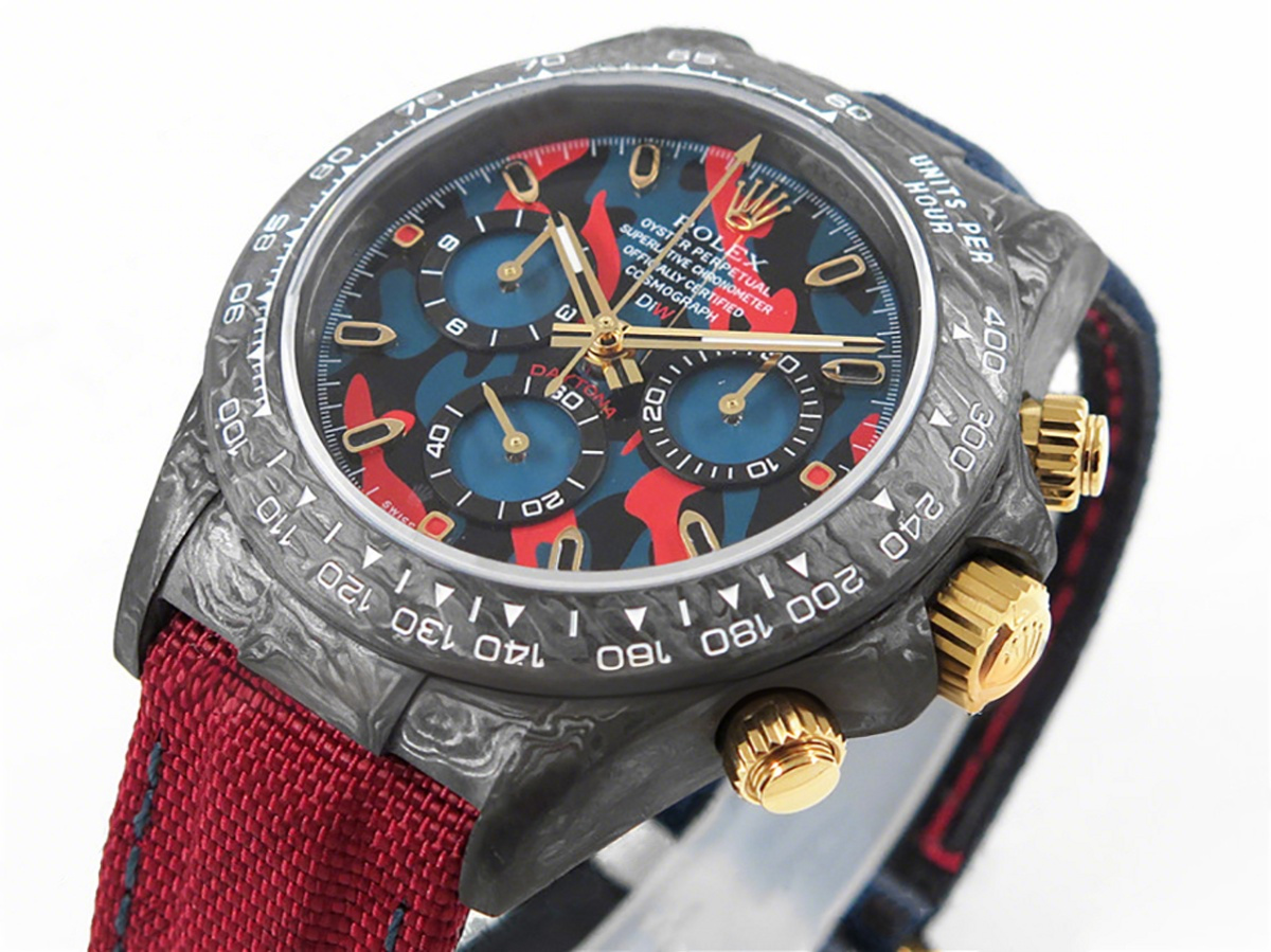 Rolex Daytona DIW Military Red Carbon-fasswatch
