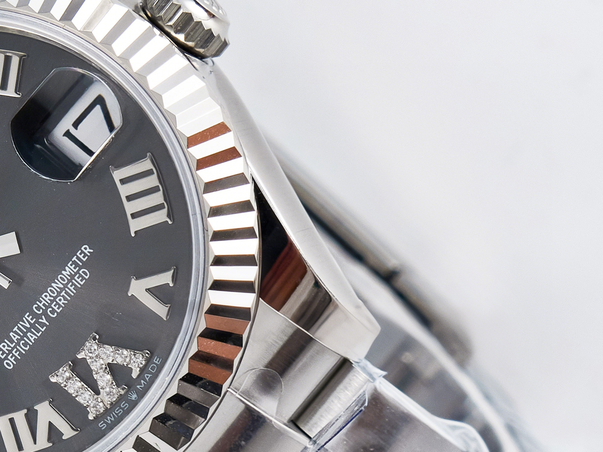 Rolex DateJust 31 278274 ARF 1:1 Best Edition 904L Steel Gray Roman Diamonds Dial on SS Oyster Bracelet ETA 2688-fasswatch