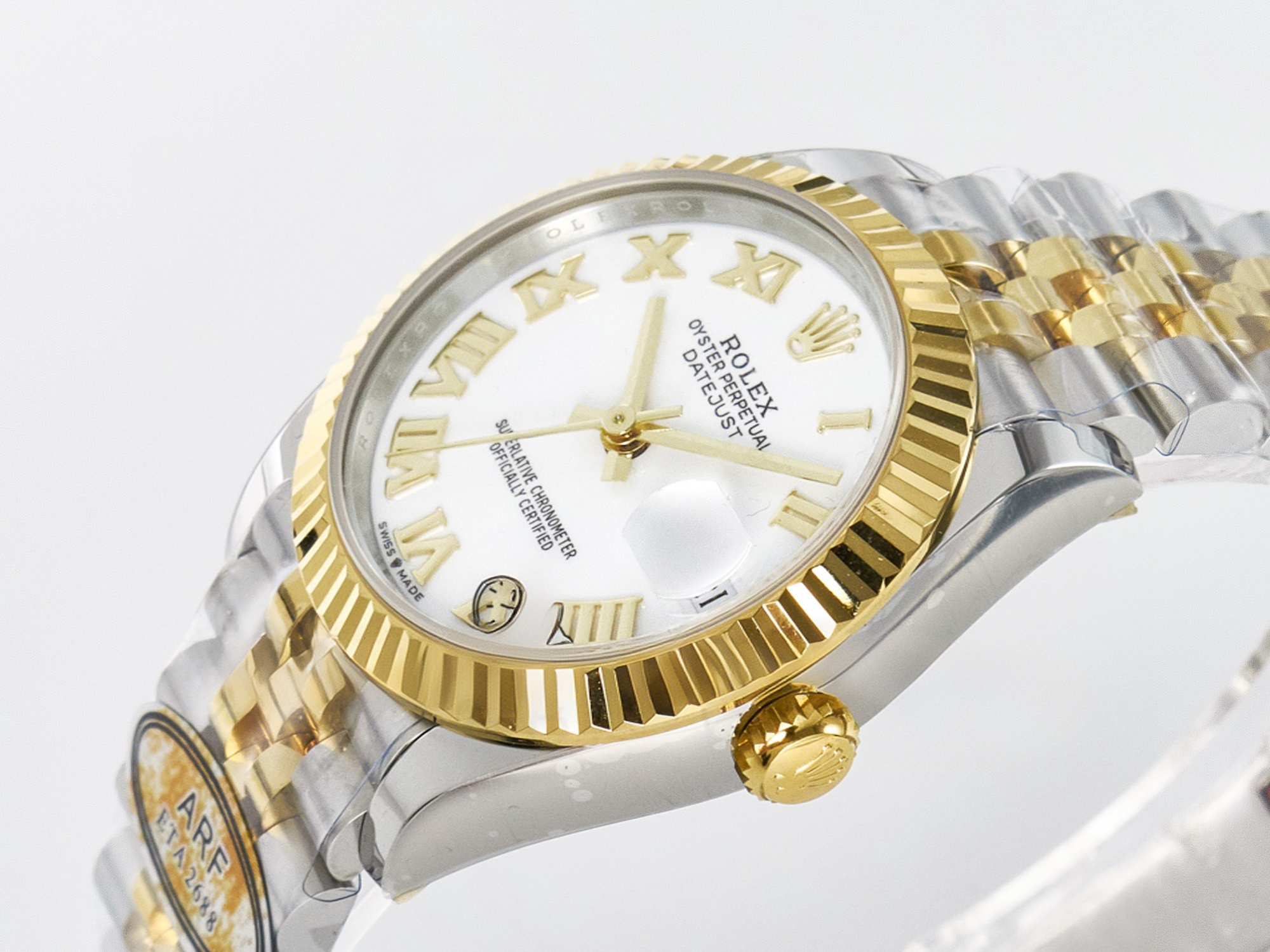 Rolex DateJust 31 278273 ARF 1:1 Best Edition 904L Steel White Roman Dial on SS/YG Jubilee Bracelet ETA 2688-fasswatch
