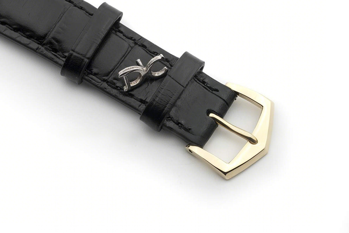 Patek Philippe Calatrava 5227J White Dial in Yellow Gold on Black Leather Strap-fasswatch