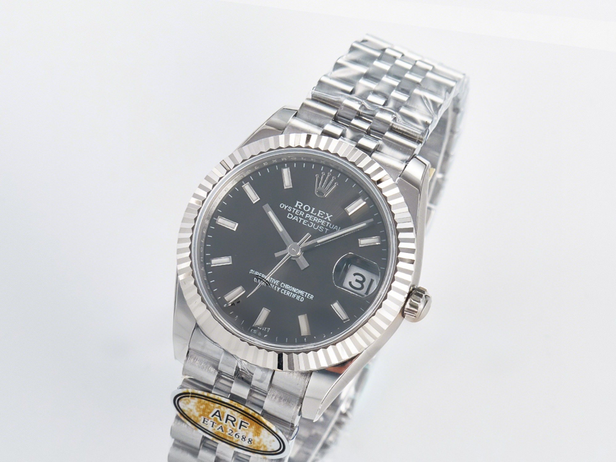 Rolex DateJust 31 278274 ARF 1:1 Best Edition 904L Steel Gray Dial Stick Marker on SS Jubilee Bracelet ETA 2688-fasswatch