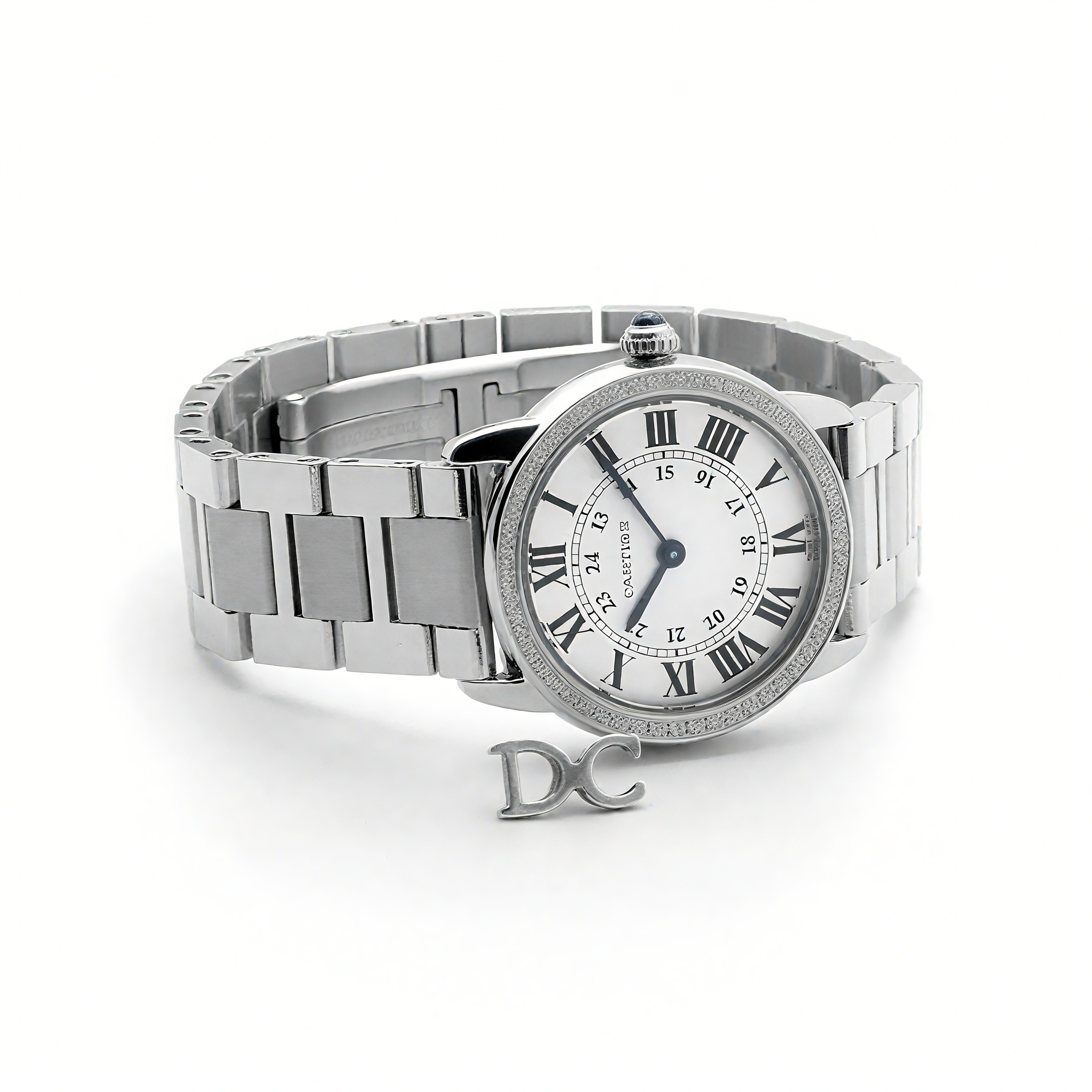 Cartier Ronde Louis Cartier Watch 29mm White Dial in Steel on Bracelet-fasswatch