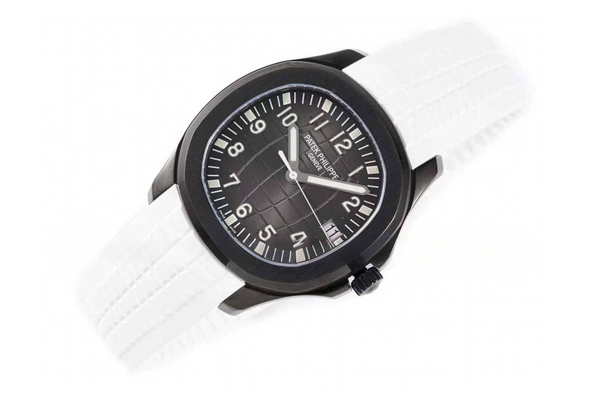 Patek Philippe Aquanaut 5167A ‘Black Venom Limited Edition’ Black Dial on White Rubber Strap-fasswatch