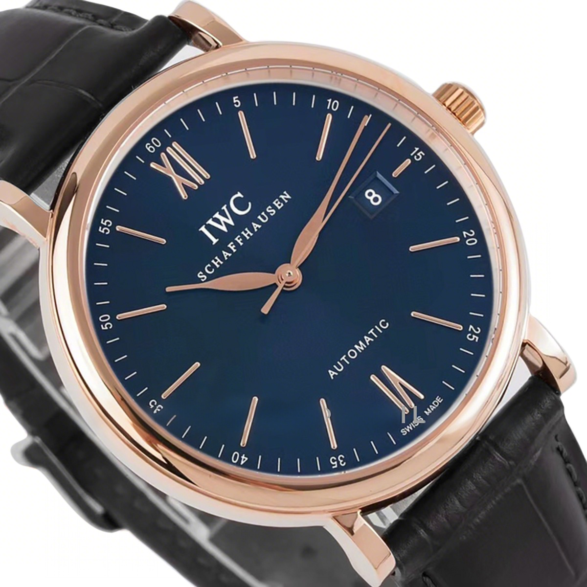 IWC Portofino Automatic IW356522 Blue Dial in Rose Gold-fasswatch