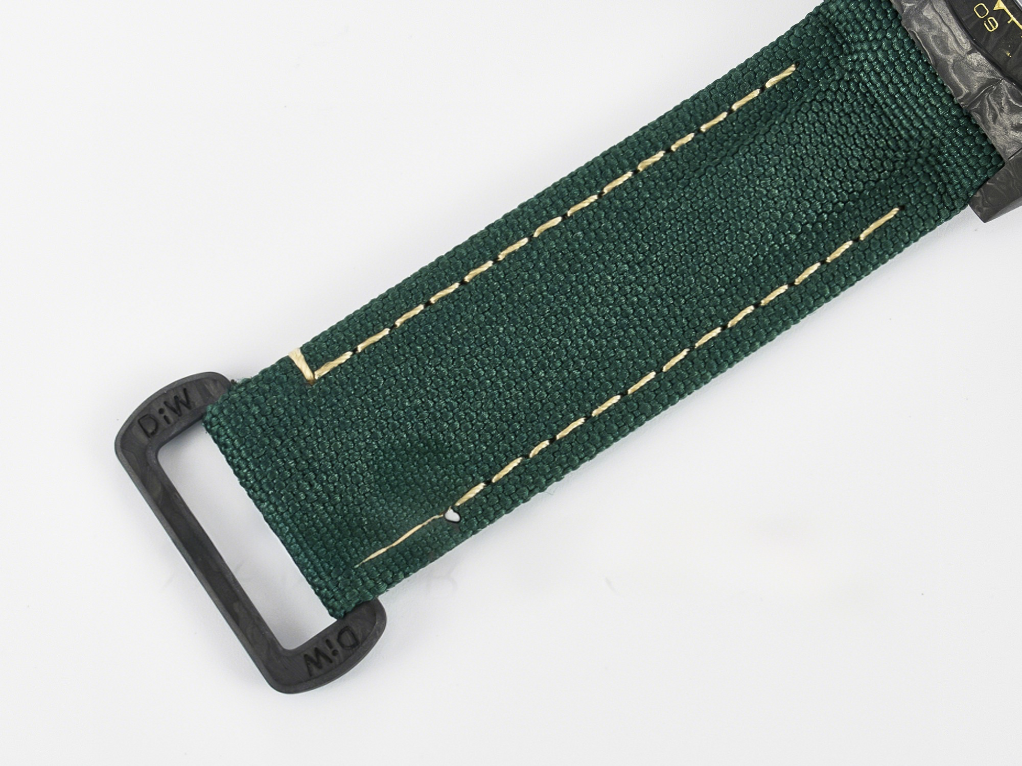 Rolex Daytona DIW Carbon Case and Bezel DIWF Edition Green/YG Dial on Green Nylon Strap A7750-fasswatch