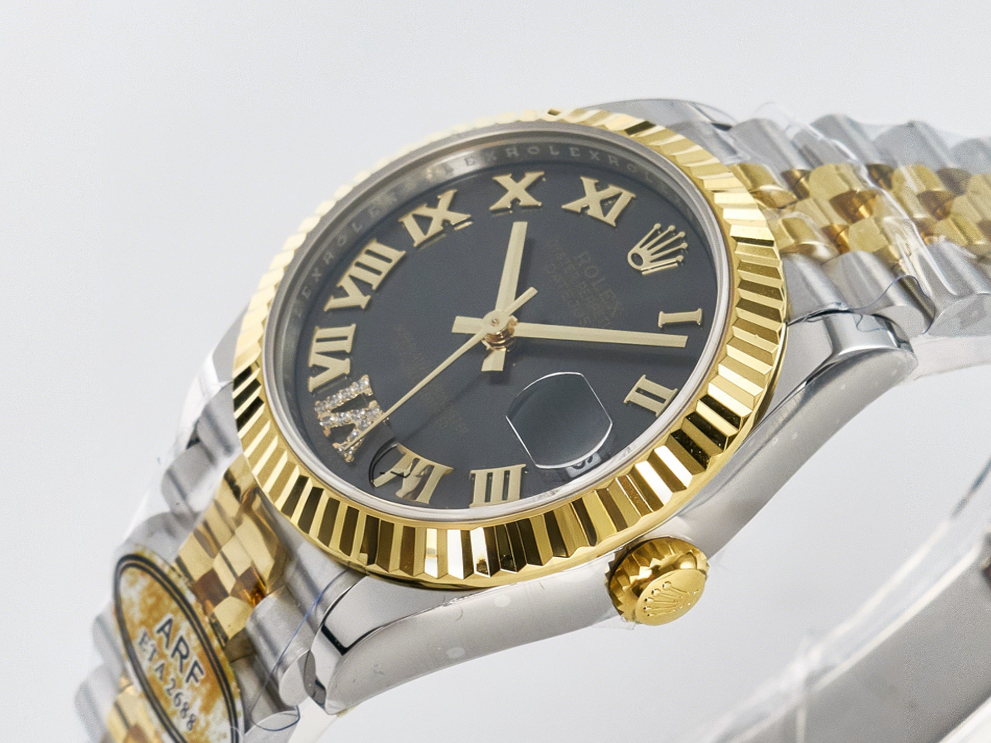 Rolex DateJust 31 278273 ARF 1:1 Best Edition 904L Steel Gray Roman Diamonds Dial on SS/YG Jubilee Bracelet ETA 2688-fasswatch