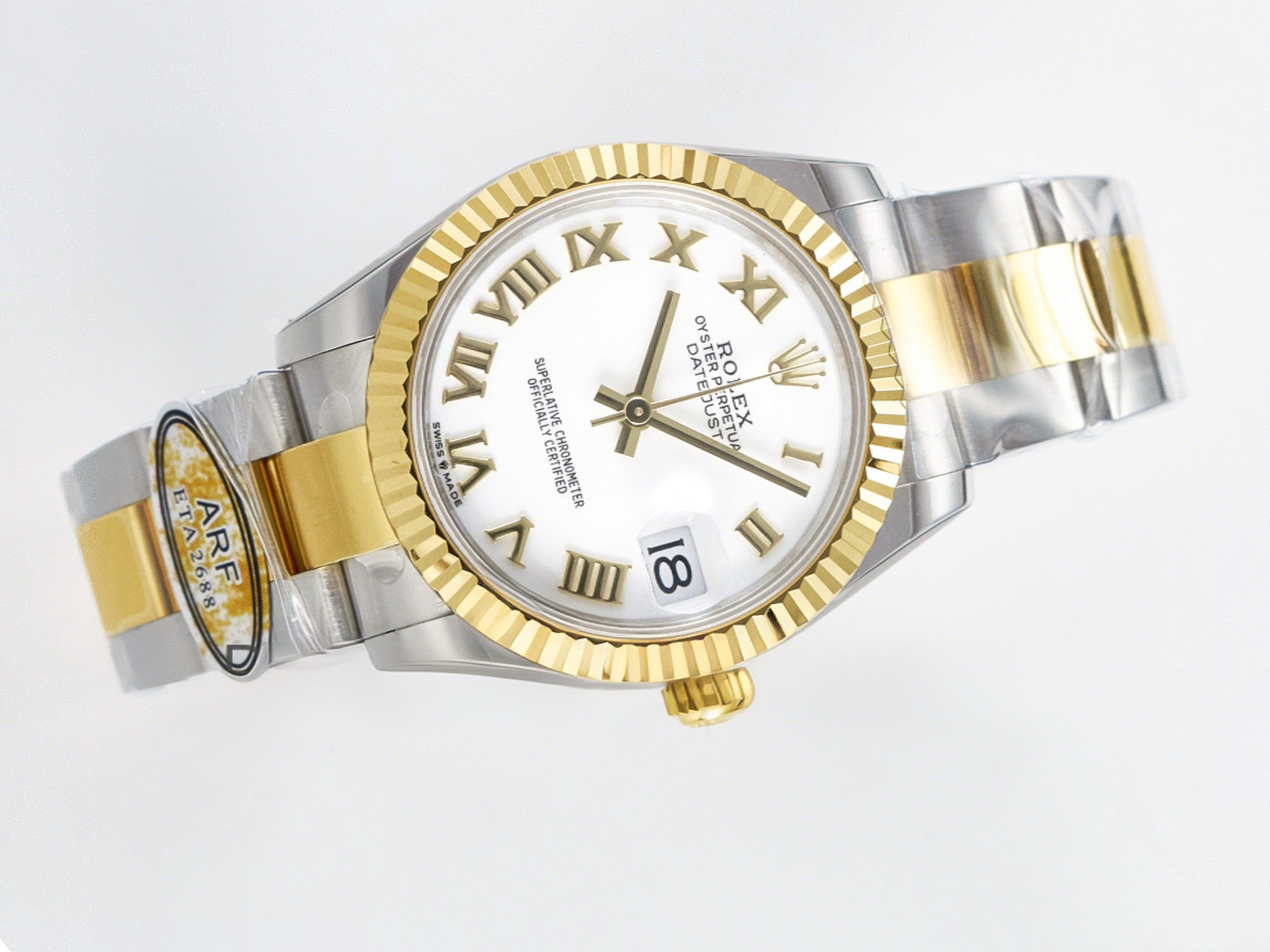 Rolex DateJust 31 278273 ARF 1:1 Best Edition 904L Steel White Roman Dial on SS/YG Oyster Bracelet ETA 2688-fasswatch