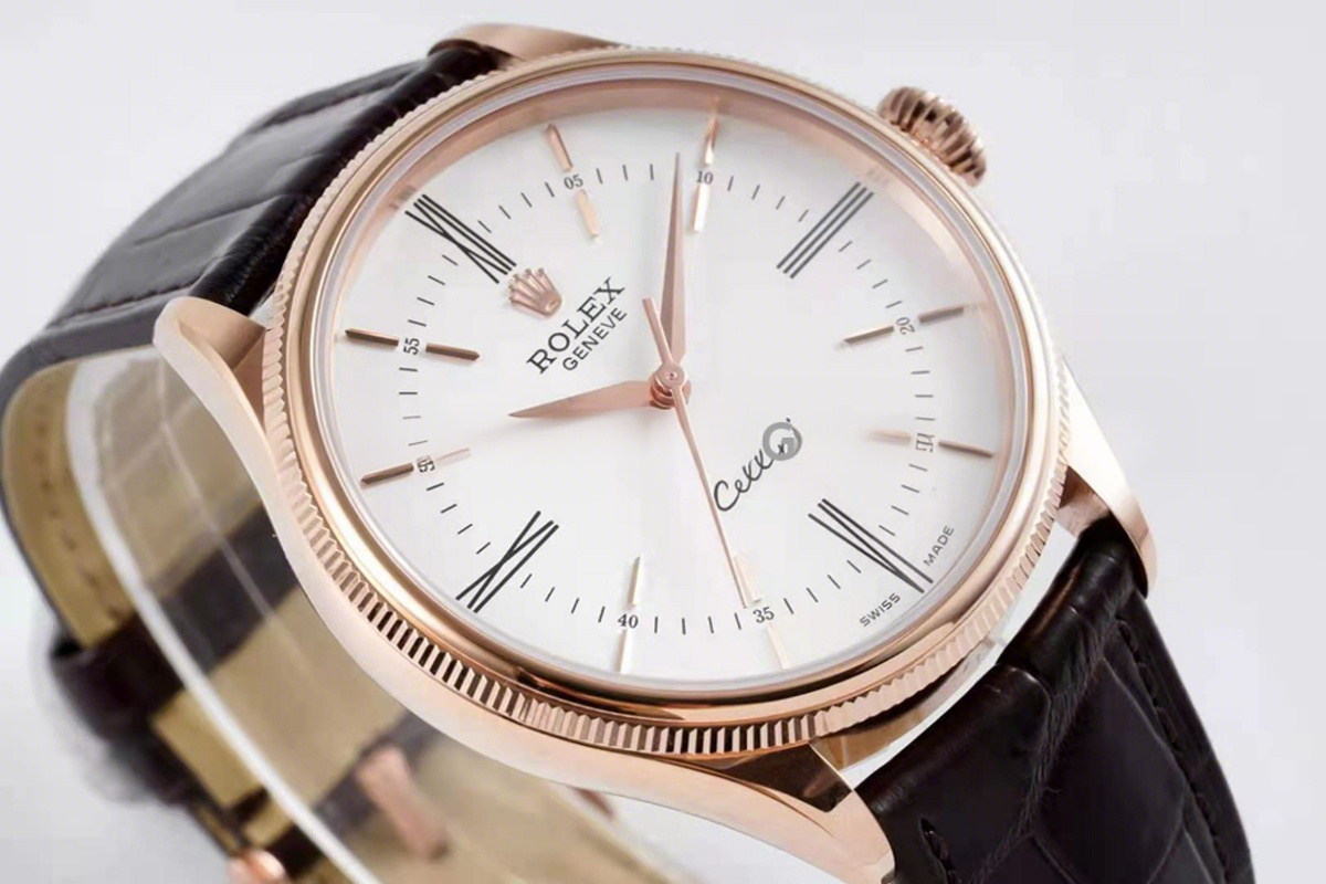 Rolex Cellini Time 50509 White Dial with Roman Marker in Rose Gold-fasswatch