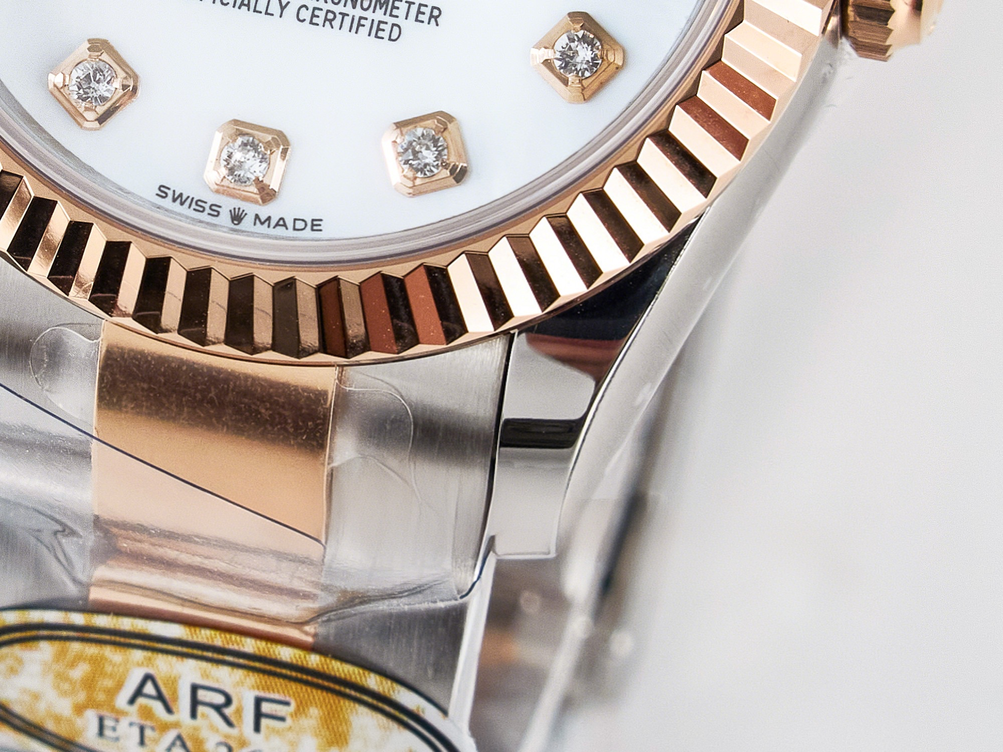 Rolex DateJust 31 278271 ARF 1:1 Best Edition 904L Steel White MOP Diamonds Dial on SS/RG Oyster Bracelet ETA 2688-fasswatch