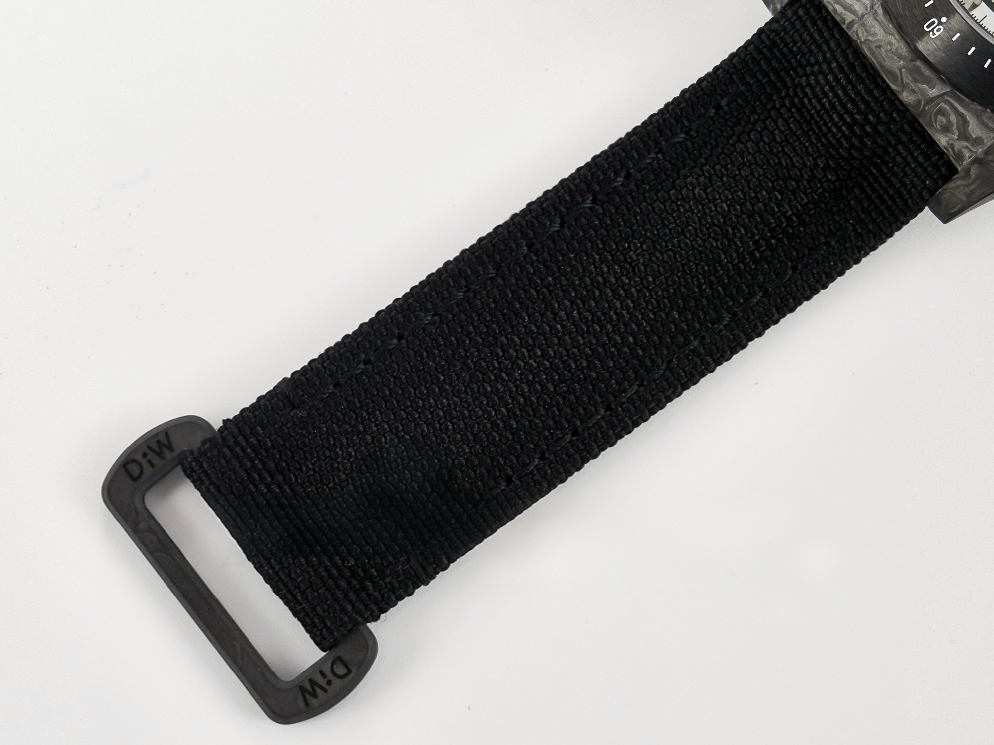 Rolex Daytona DIW Black Carbon DIWF 1:1 Best Edition Black/White Dial on Black Nylon Strap SH4130-fasswatch