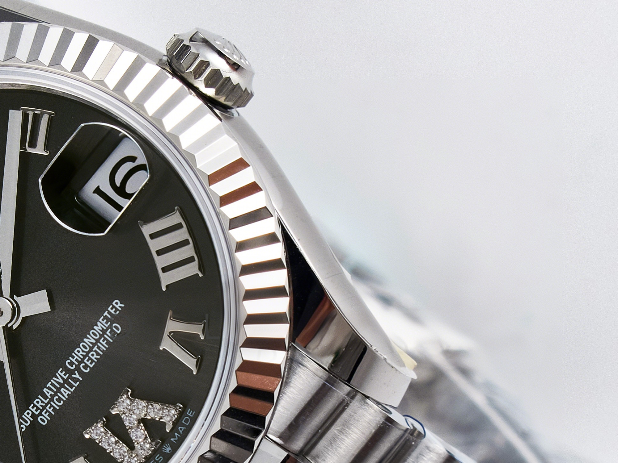 Rolex DateJust 31 278274 ARF 1:1 Best Edition 904L Steel Gray Roman Diamonds Dial on SS Jubilee Bracelet ETA 2688-fasswatch
