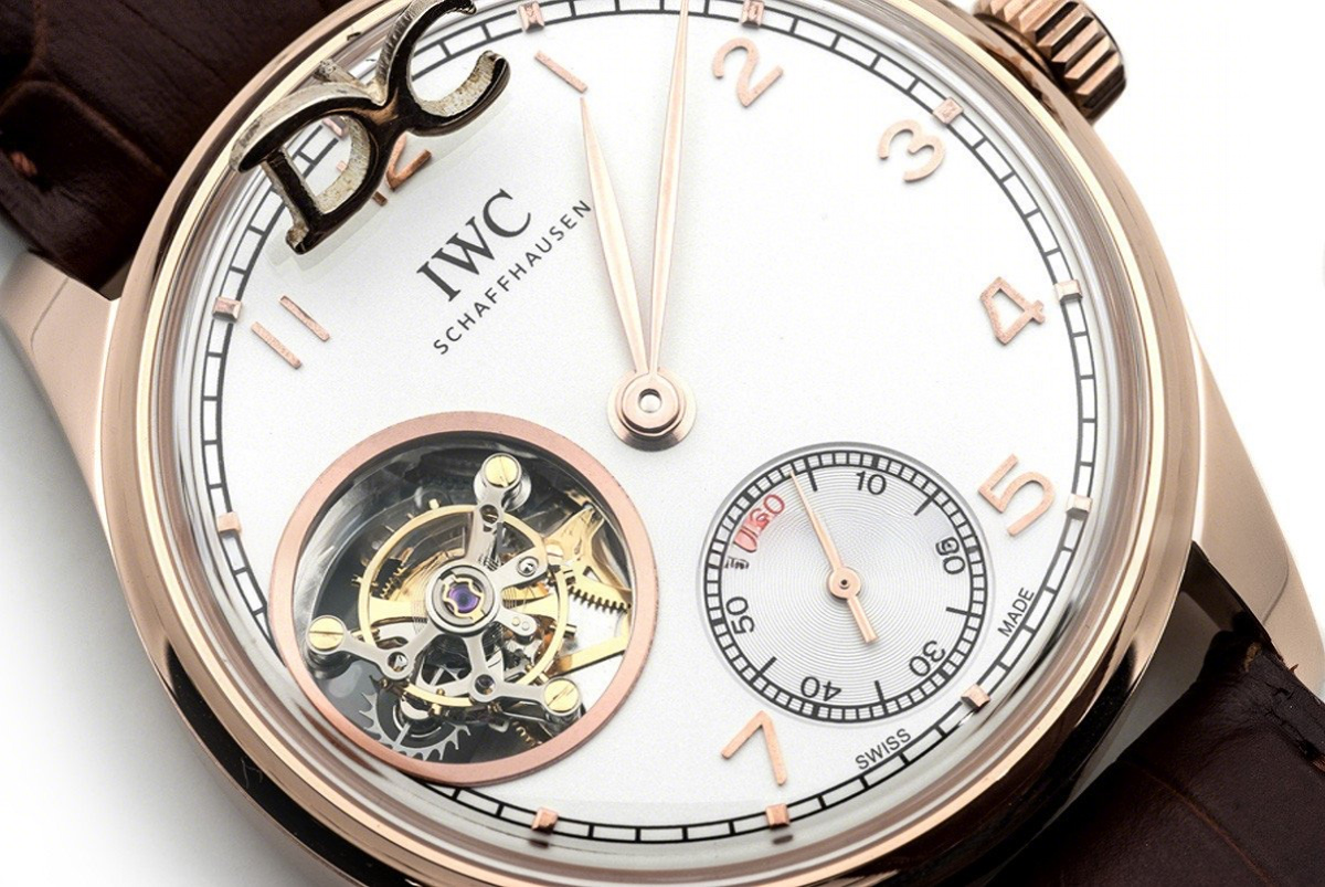 IWC Portuguese Tourbillon Hand Wound IW546302 Silver Dial in Rose Gold-fasswatch