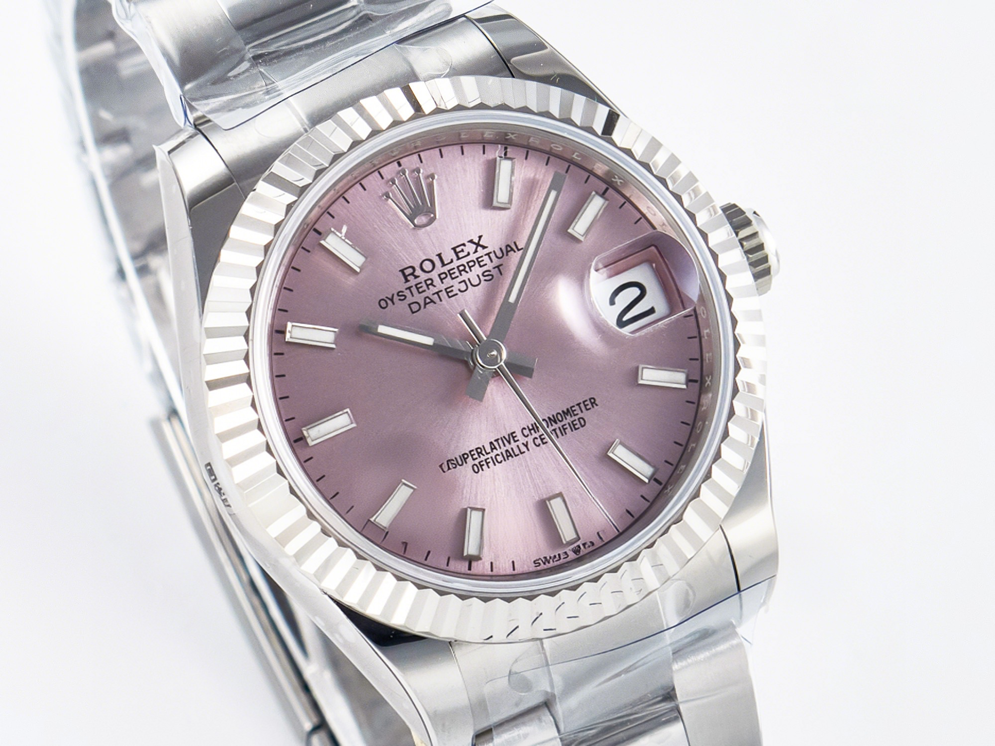 Rolex DateJust 31 278274 ARF 1:1 Best Edition 904L Steel Pink Dial Stick Marker on SS Oyster Bracelet ETA 2688-fasswatch