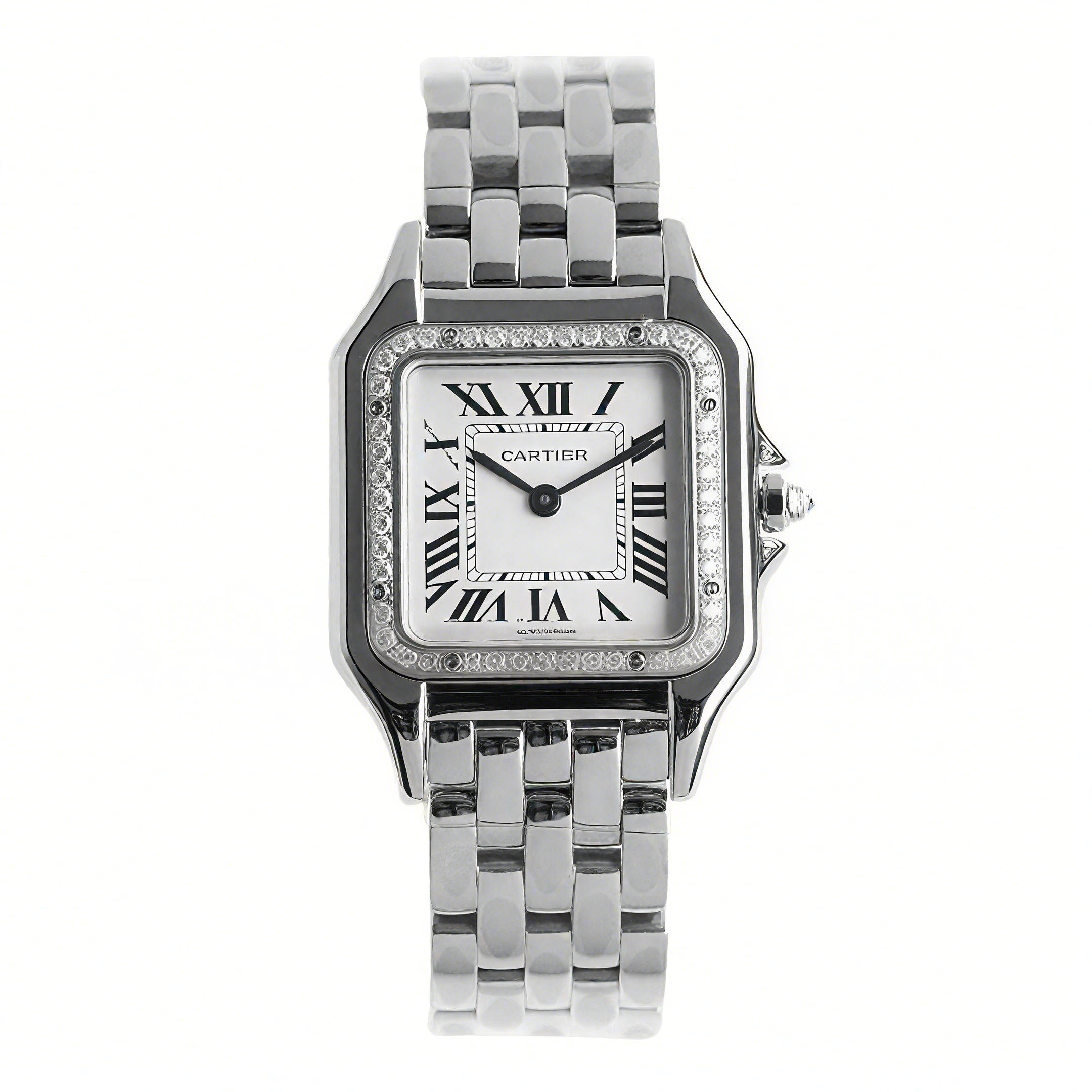 Cartier Panthère De Cartier 27mm White Dial in Steel-fasswatch