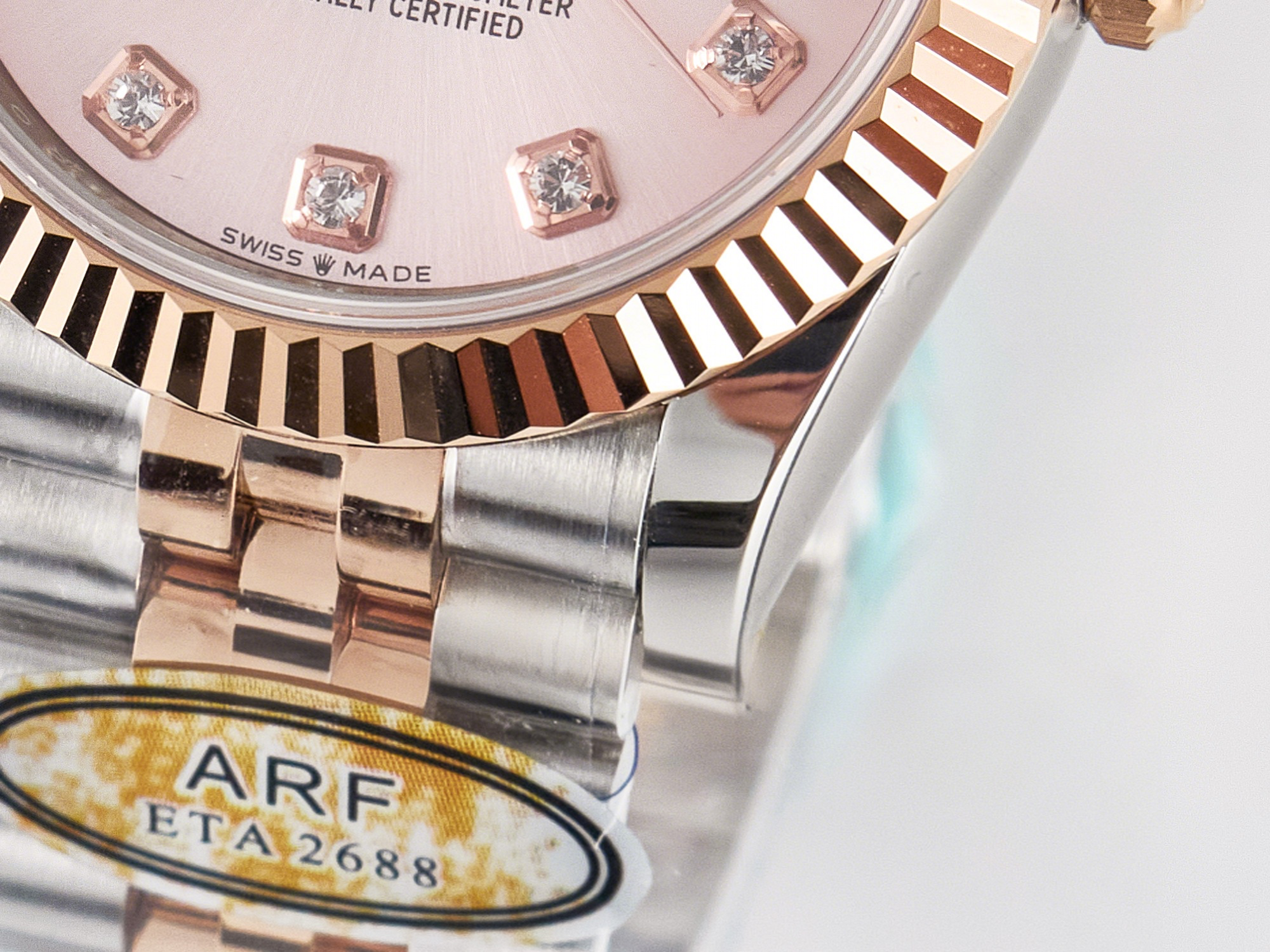 Rolex DateJust 31 278271 ARF 1:1 Best Edition 904L Steel RG Diamonds Dial on SS/RG Jubilee Bracelet ETA 2688-fasswatch