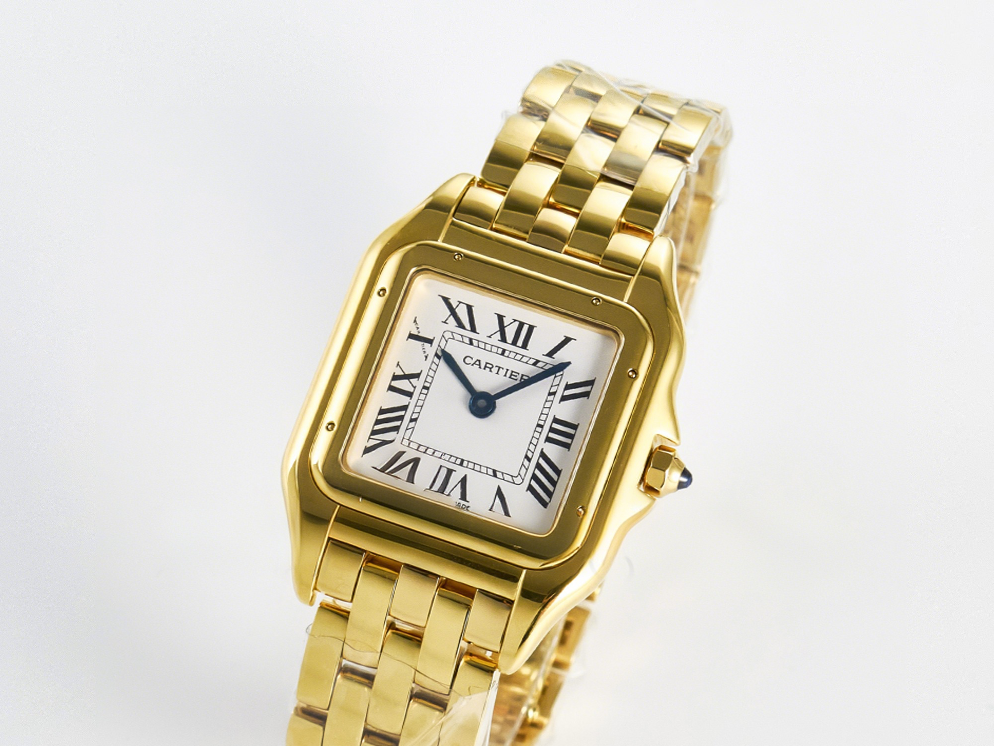 Cartier Panthère Secrete Ladies 22mm YG 8848F 1:1 Best Edition White Dial on YG Bracelet Ronda Quartz-fasswatch