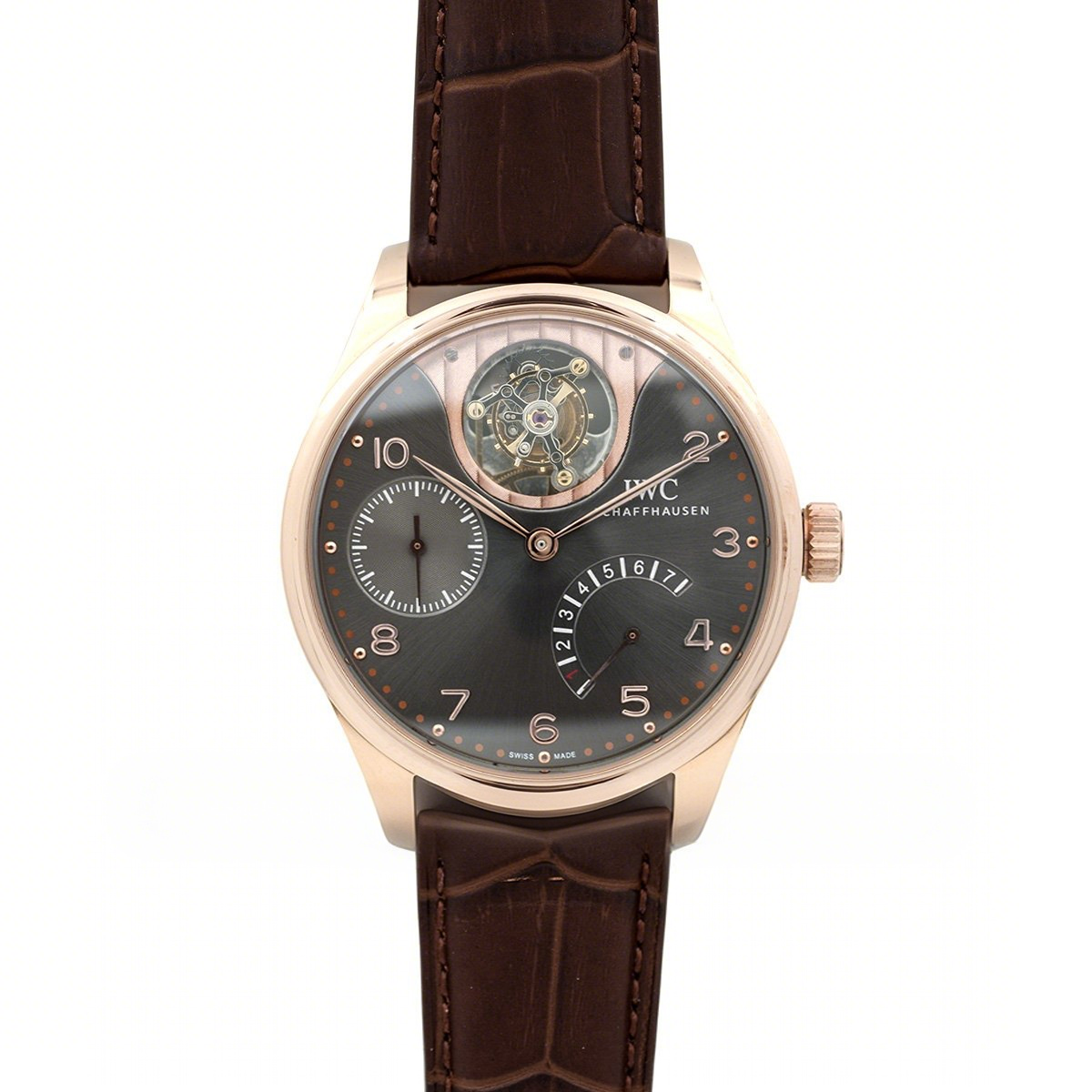 IWC Portuguese Tourbillon Mystère Rétrograde IW504210 in Rose Gold-fasswatch