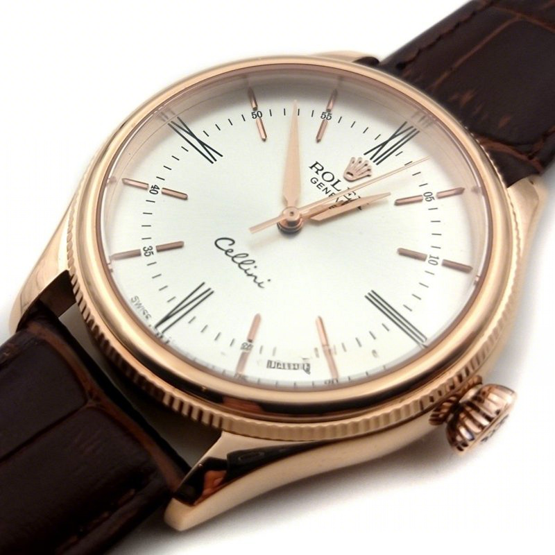 Rolex Cellini Time in Everest Gold 50505 (White Dial)-fasswatch