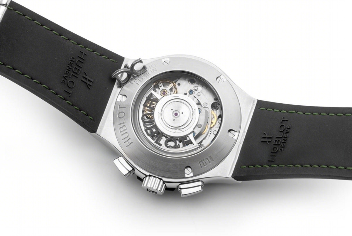 Hublot Classic Fusion Chronograph Green Dial in Steel-fasswatch