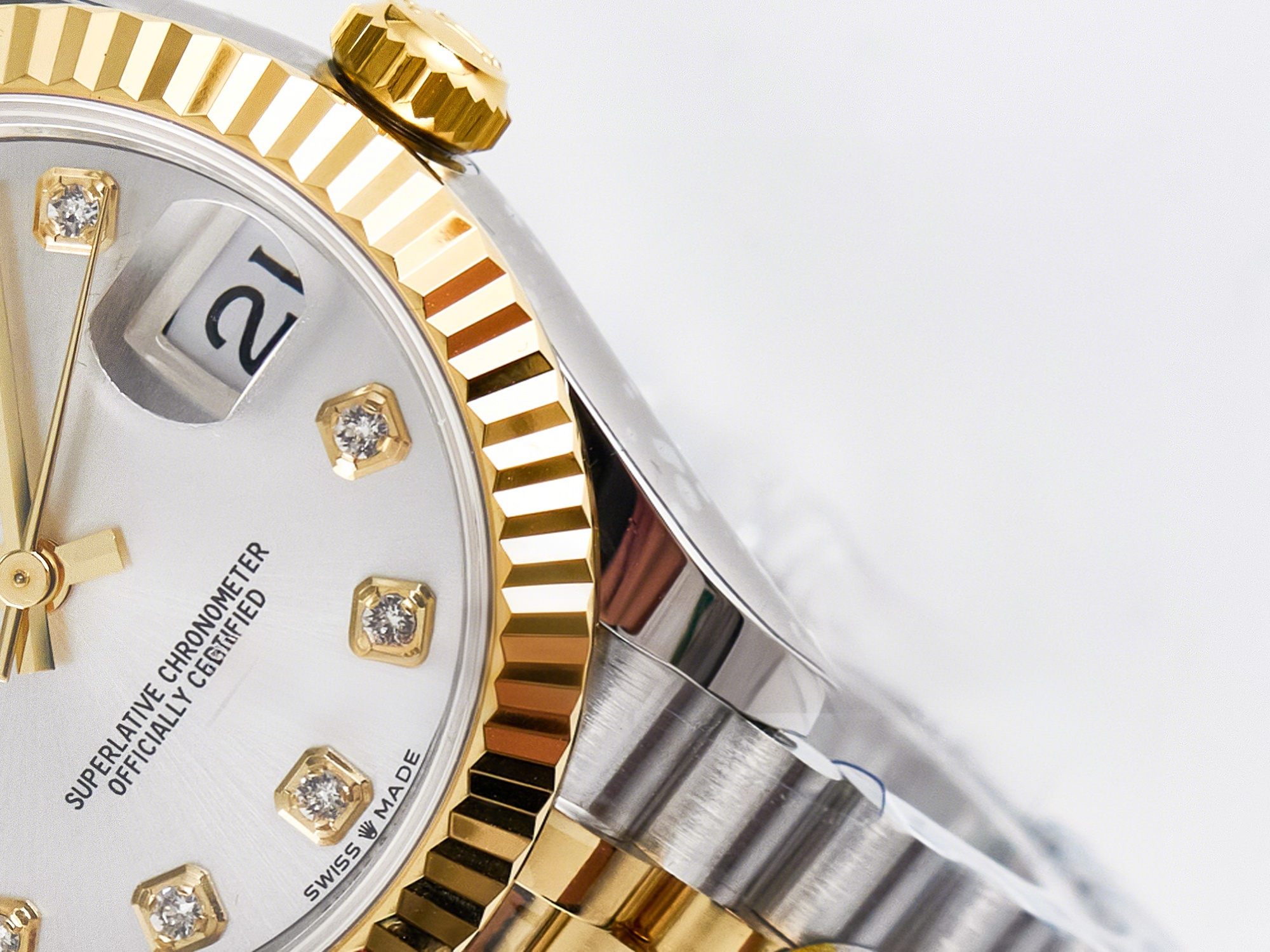 Rolex DateJust 31 278273 ARF 1:1 Best Edition 904L Steel Silver Diamonds Dial on SS/YG Jubilee Bracelet ETA 2688-fasswatch