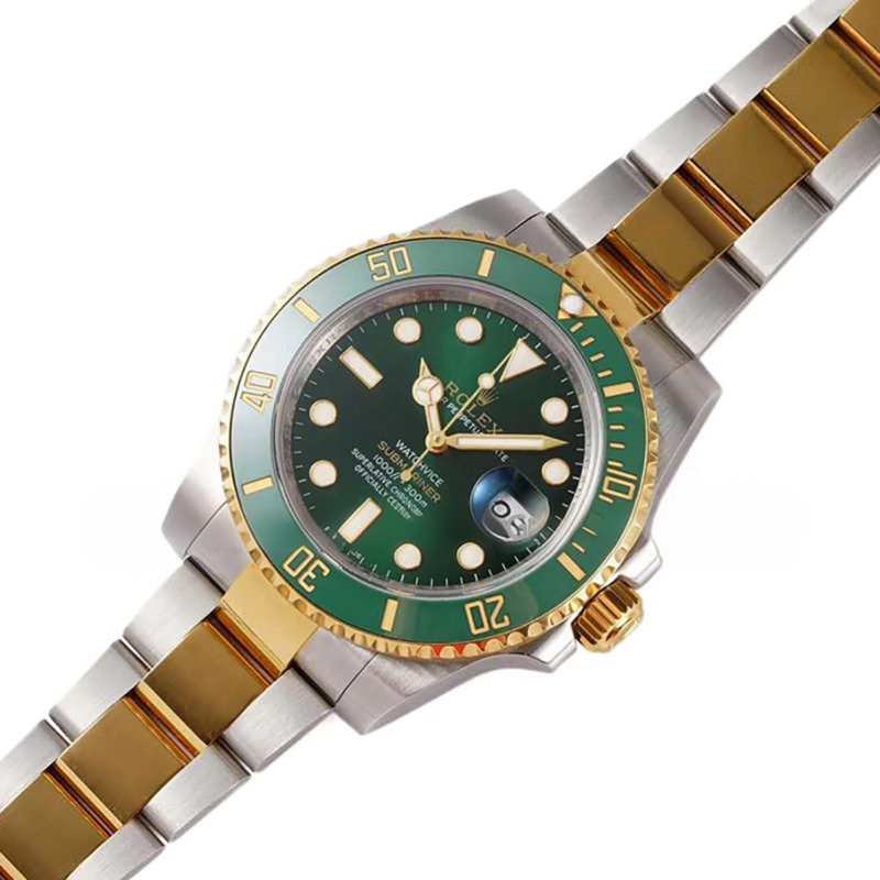 Rolex Submariner 116613LV ‘Watchvice Edition’ Hulk in Yellow Gold and Steel-fasswatch