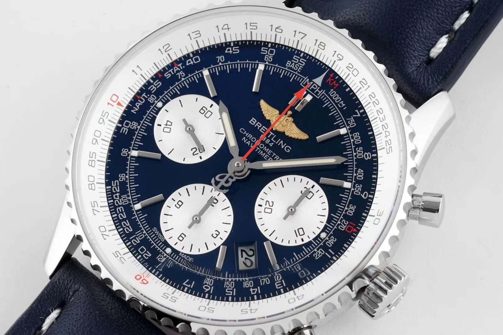 Breitling Navitimer 01 Chronograph Blue Dial in Steel-fasswatch