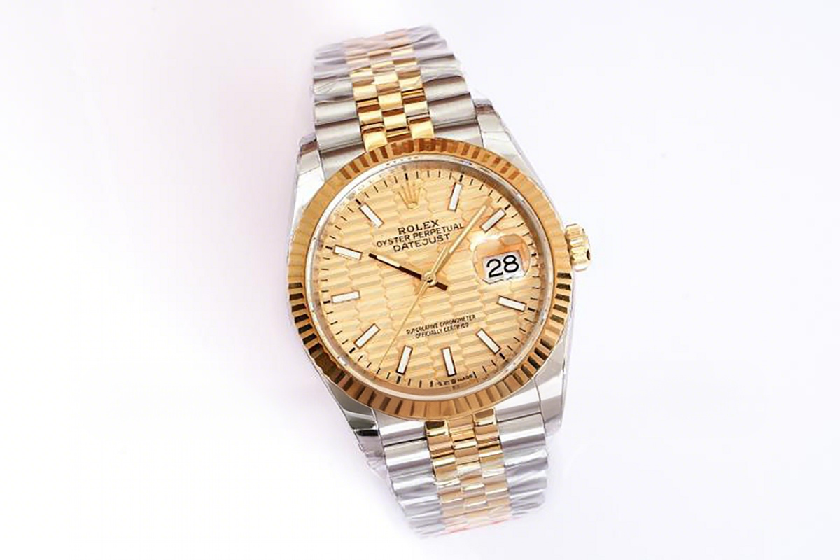 Rolex Datejust 36 126233 Golden Motif Dial in Steel/Yellow Gold in Jubilee Bracelet-fasswatch