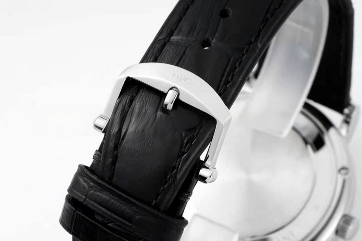 IWC Portofino Hand Wound Moon Phrase IW516405 Blue Dial in Steel-fasswatch