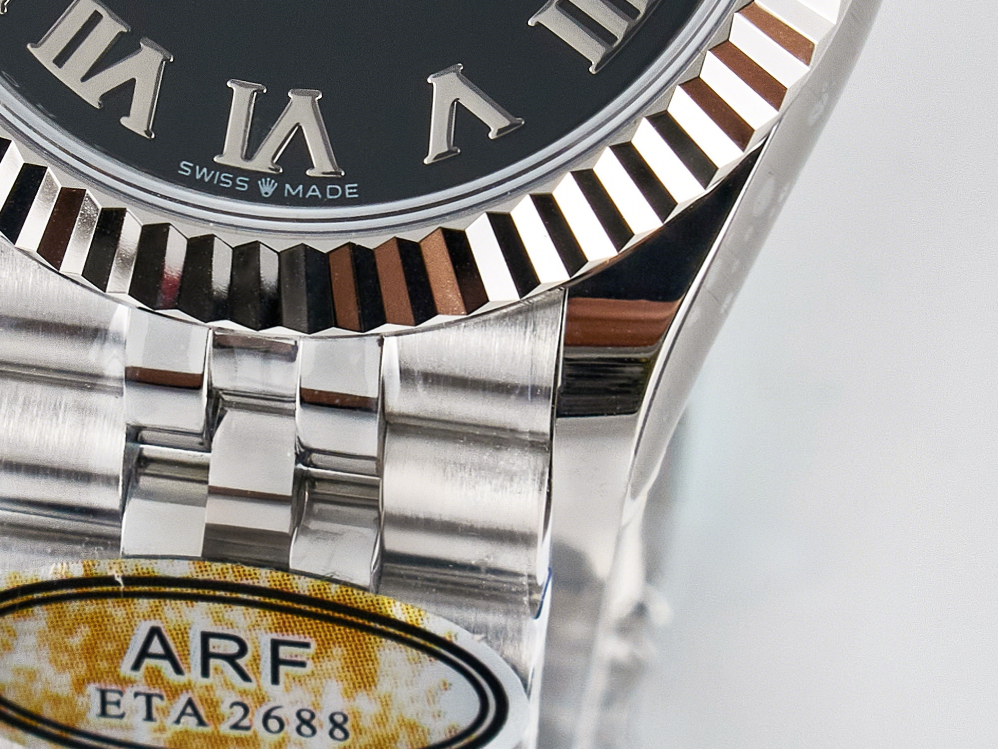 Rolex DateJust 31 278274 ARF 1:1 Best Edition 904L Steel Black Roman Dial on SS Jubilee Bracelet ETA 2688-fasswatch