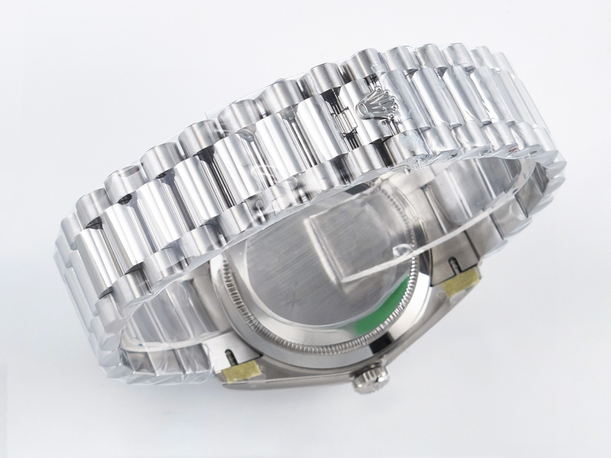 Rolex Daydate 128239 36mm Colour Jigsaw Puzzle SS QHF Best Edition Turquoise Blue Dial on SS President Bracelet A2834-fasswatch