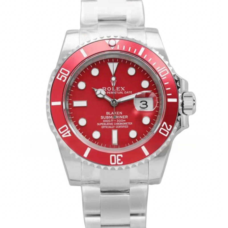 Rolex Blaken Submariner Red-fasswatch