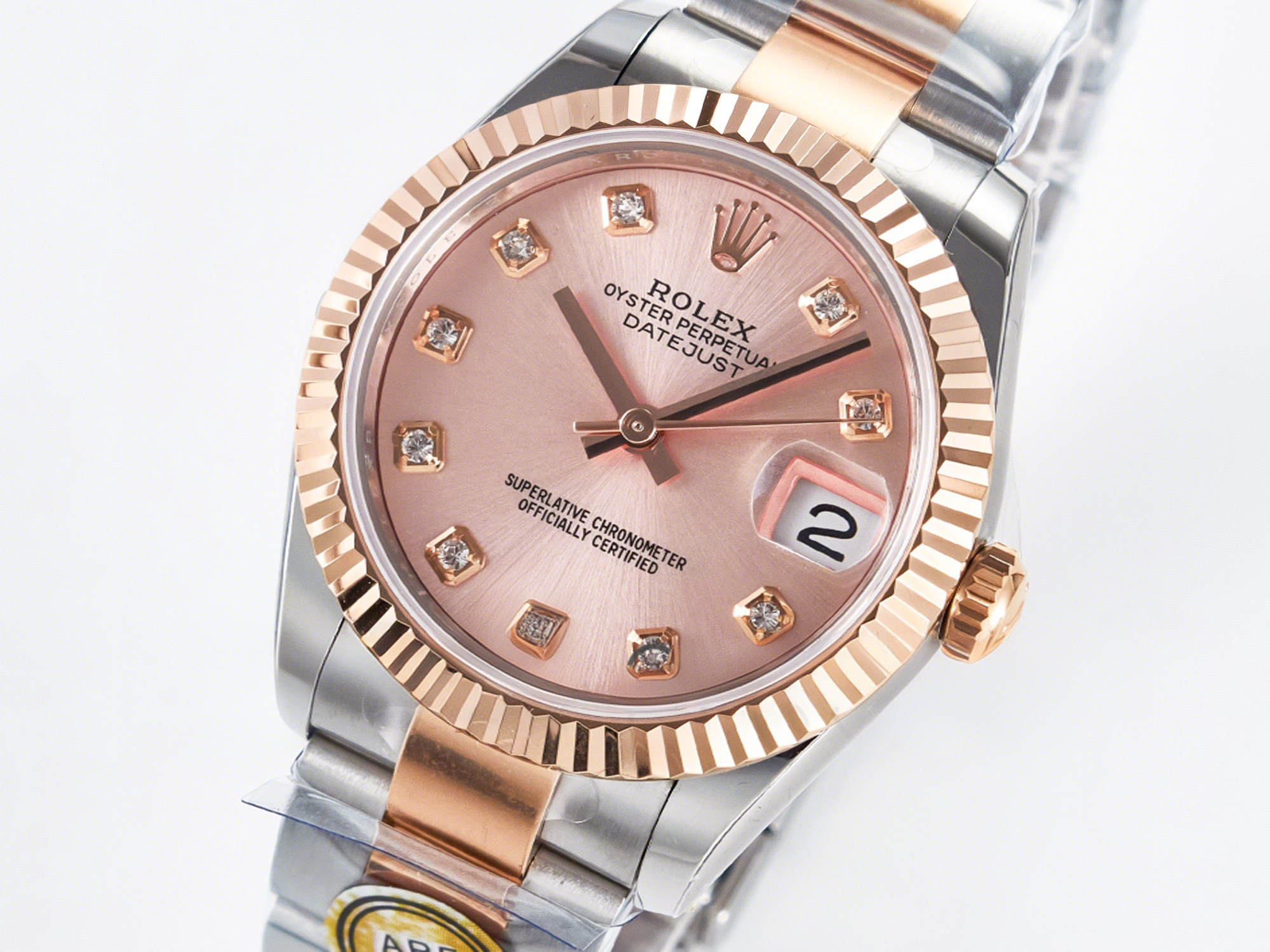 Rolex DateJust 31 278271 ARF 1:1 Best Edition 904L Steel RG Diamonds Dial on SS/RG Oyster Bracelet ETA 2688-fasswatch