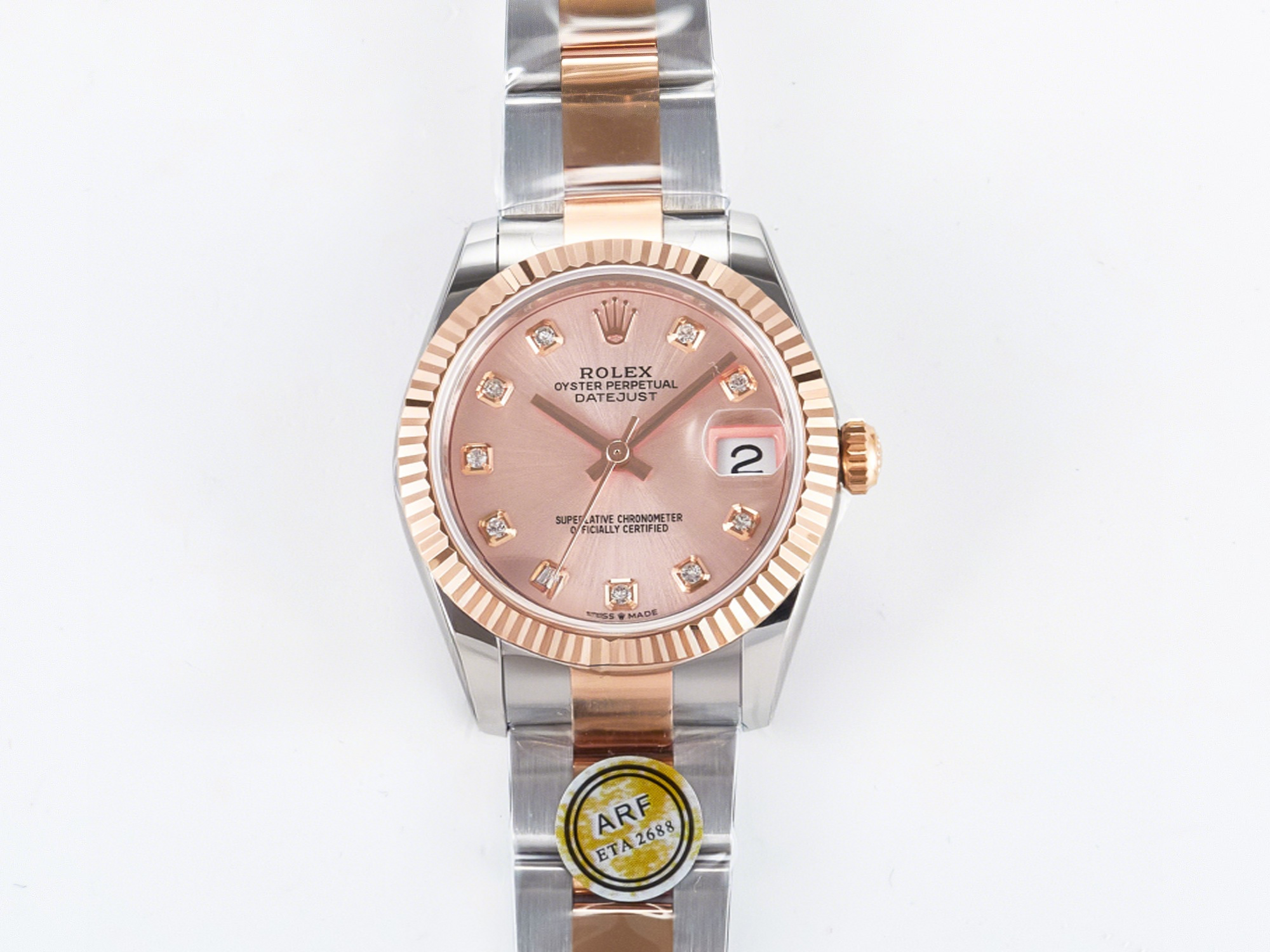 Rolex DateJust 31 278271 ARF 1:1 Best Edition 904L Steel RG Diamonds Dial on SS/RG Oyster Bracelet ETA 2688-fasswatch