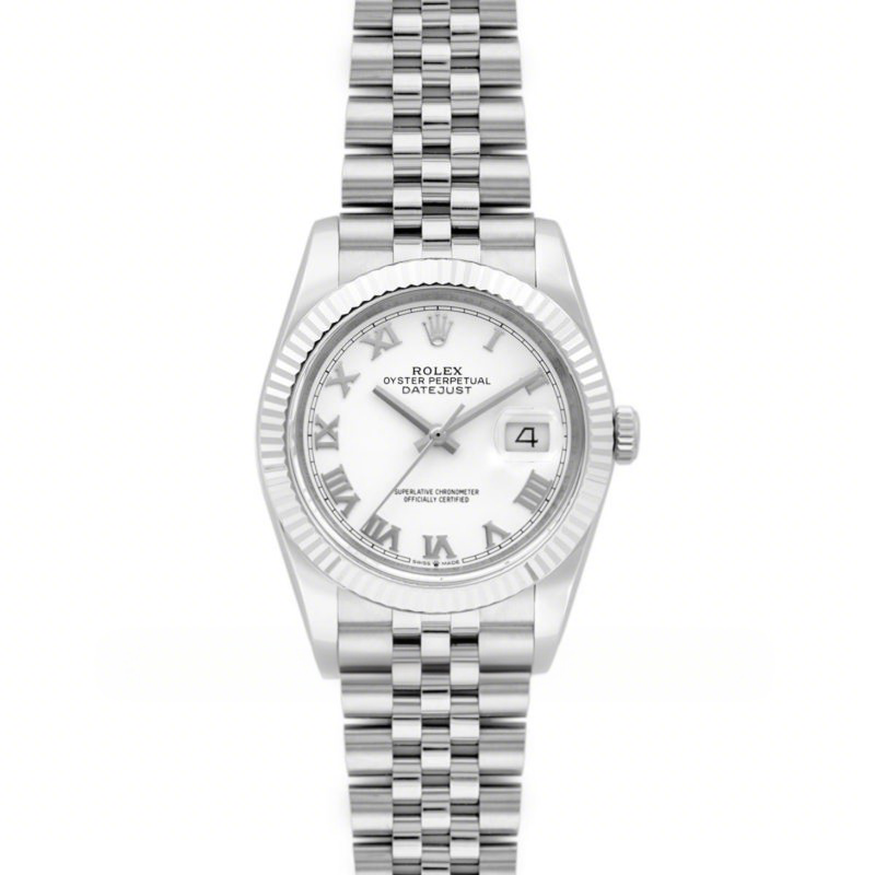 Rolex Datejust 36 116234 White Dial with Roman Numeral Markers-fasswatch